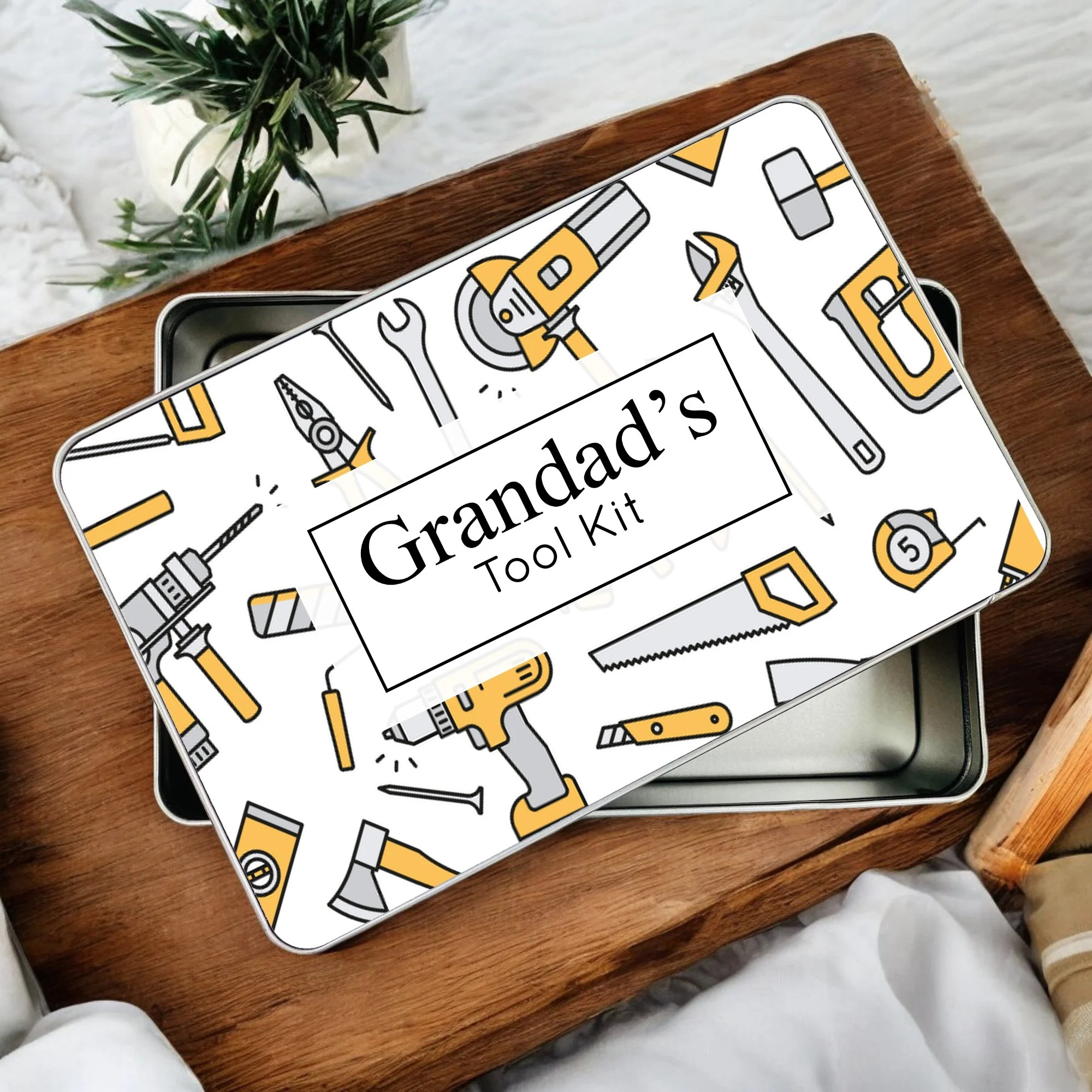 Personalised Grandad's Tool Kit Gift Tin - Image 2