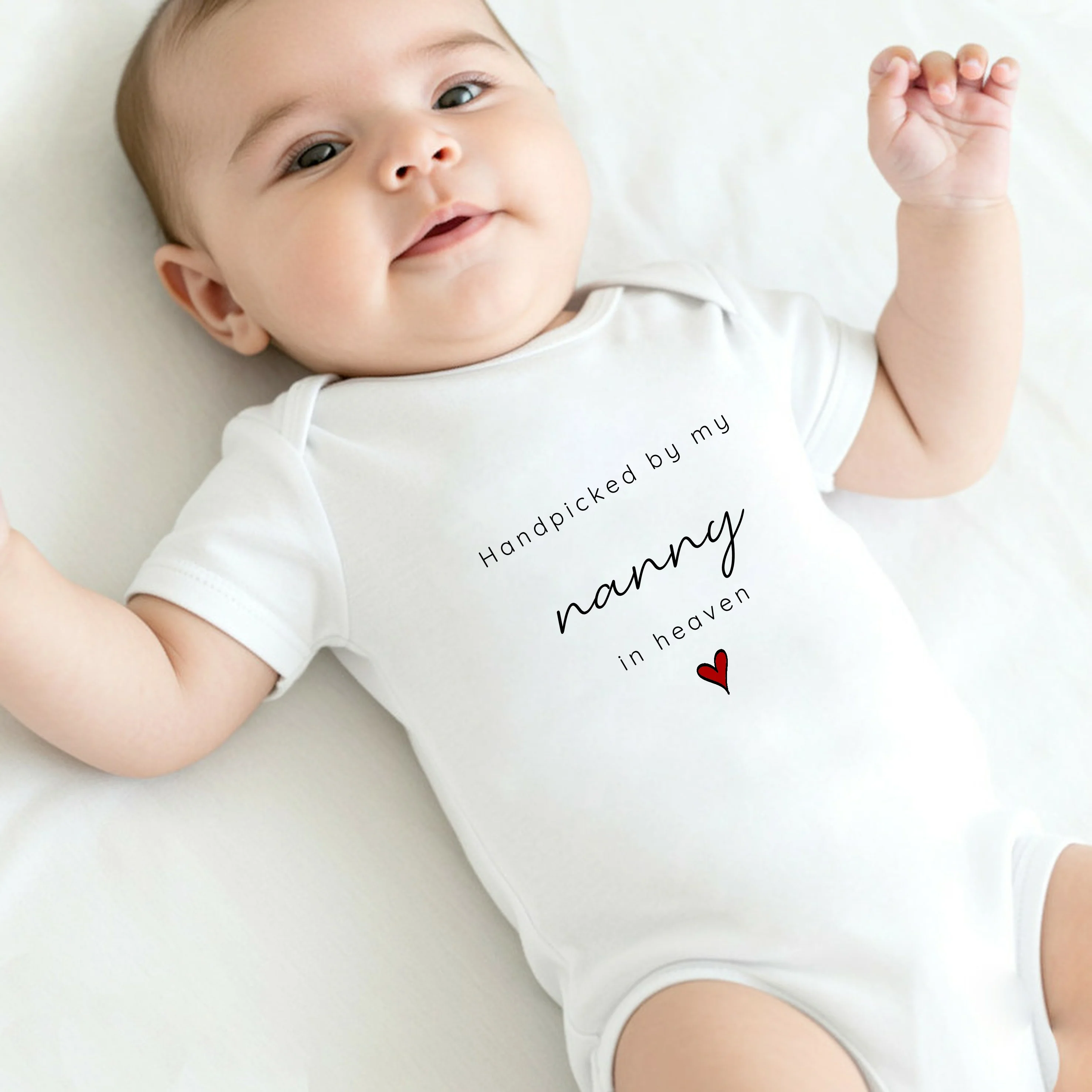 Personalised Hand Picked From Heaven Heart Announcement Vest - Image 2