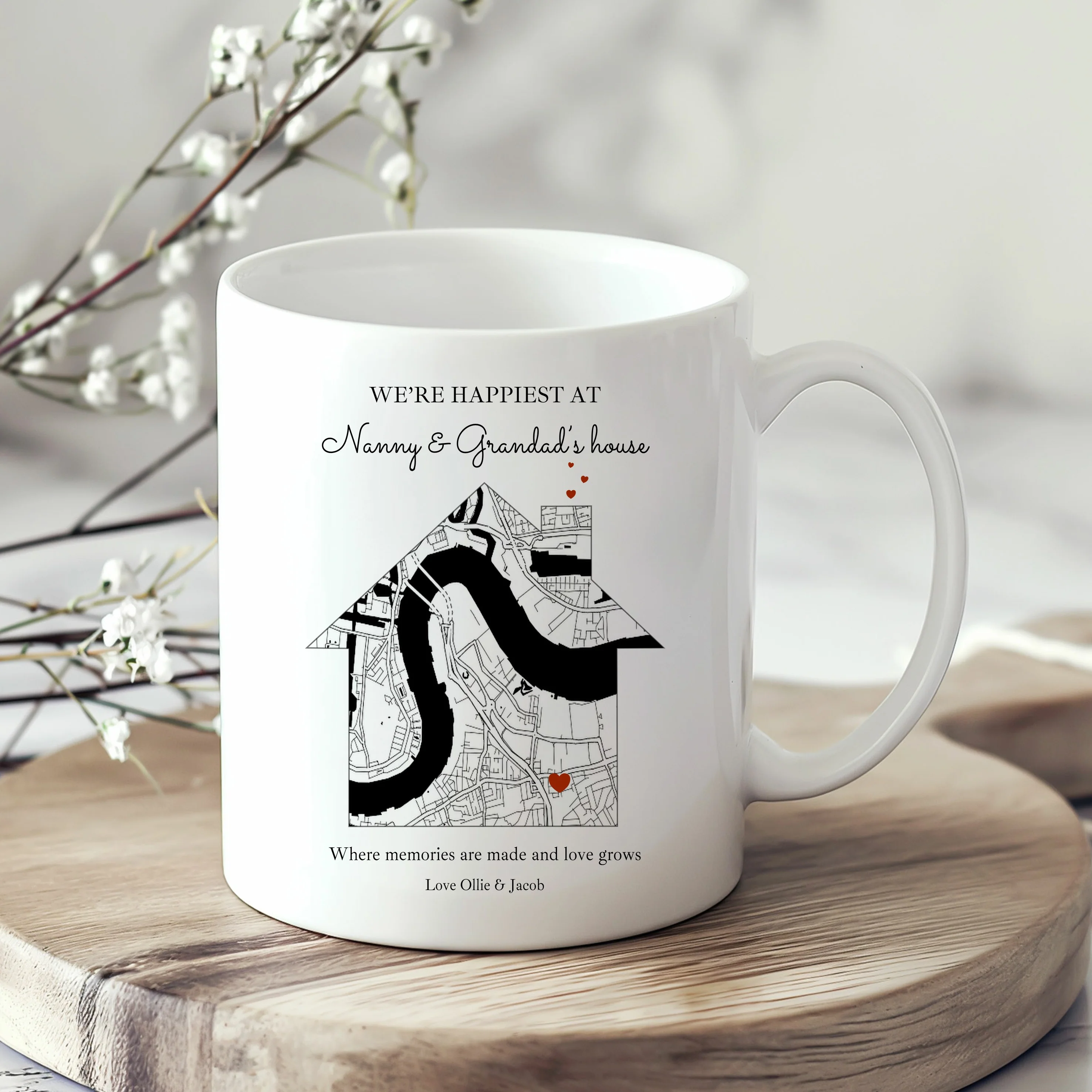 Personalised Happiest At Nanny & Grandad's Mug - Image 3