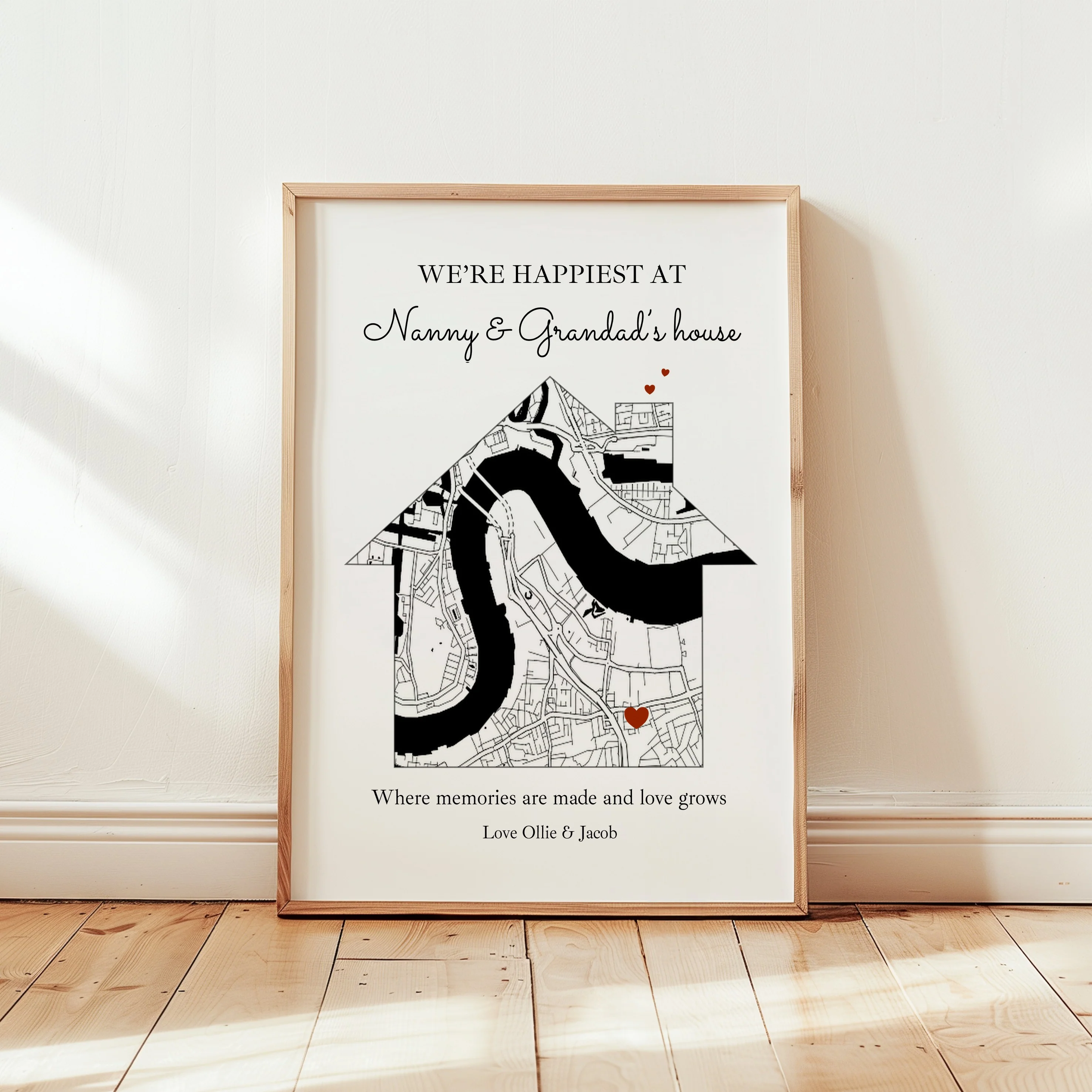 Personalised Happiest At Nanny & Grandad's Poster - Image 3