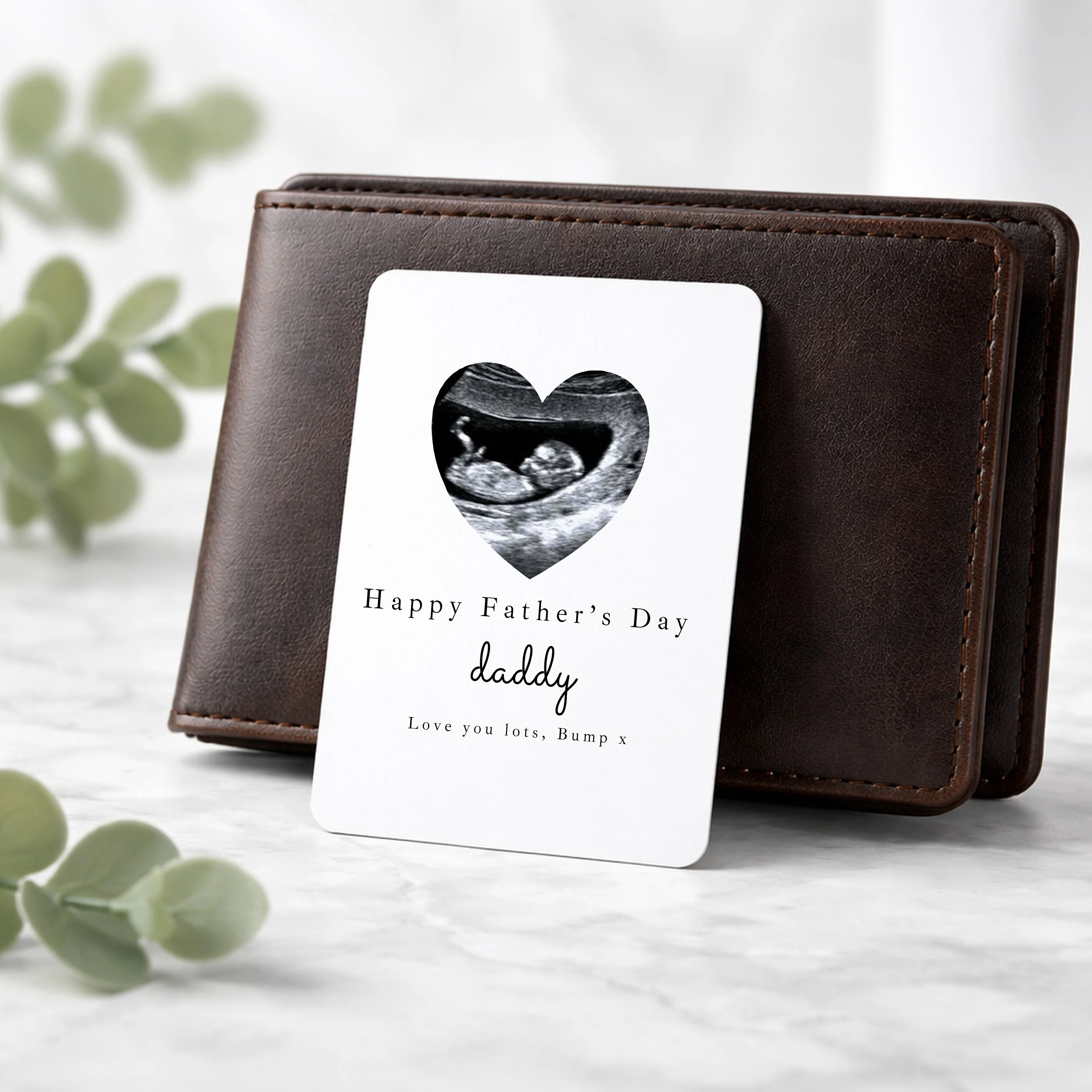 Personalised Happy Father's Day Daddy Baby Scan Wallet Card - Image 4