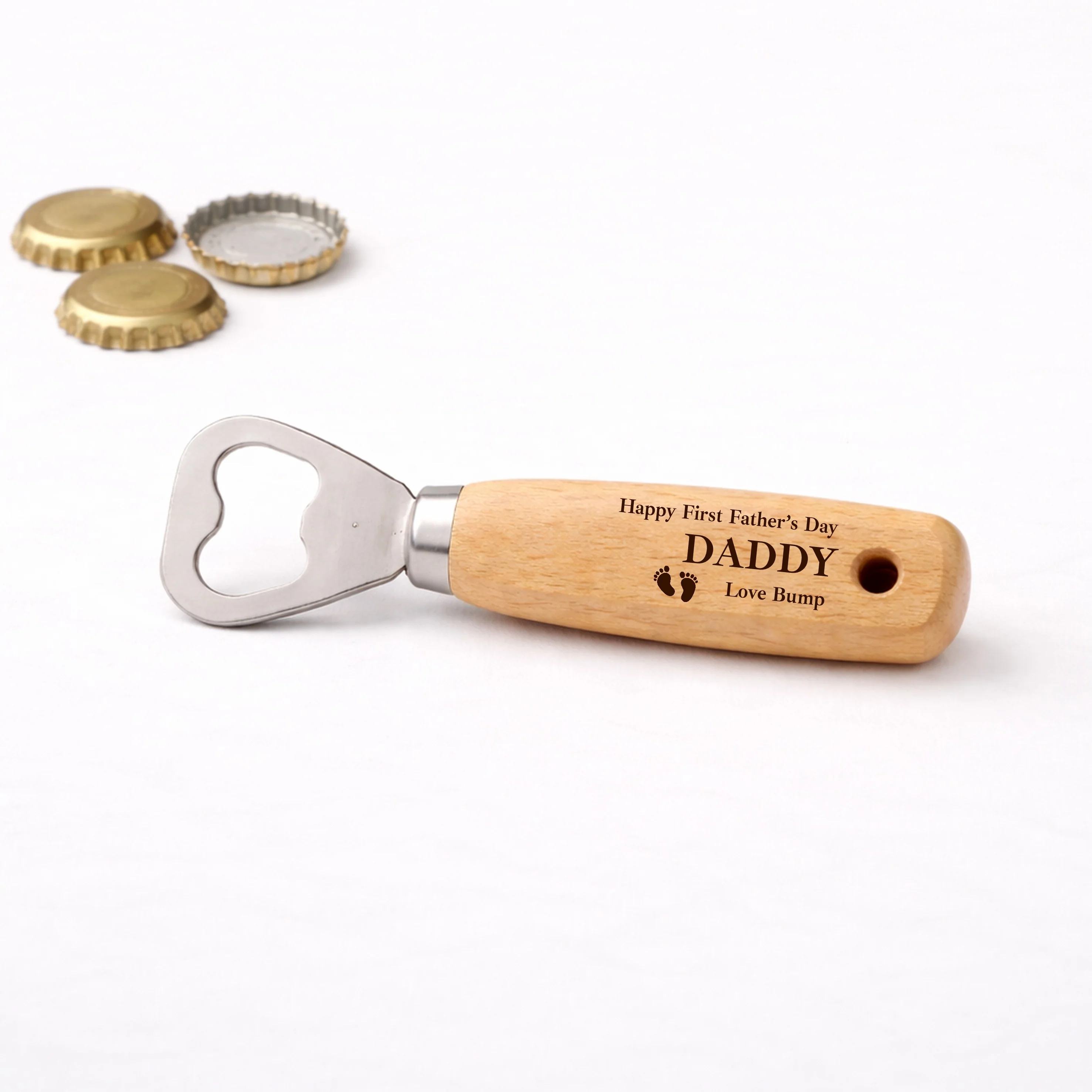 Personalised Happy Father's Day Love Bump Engraved Bottle Opener - Image 4