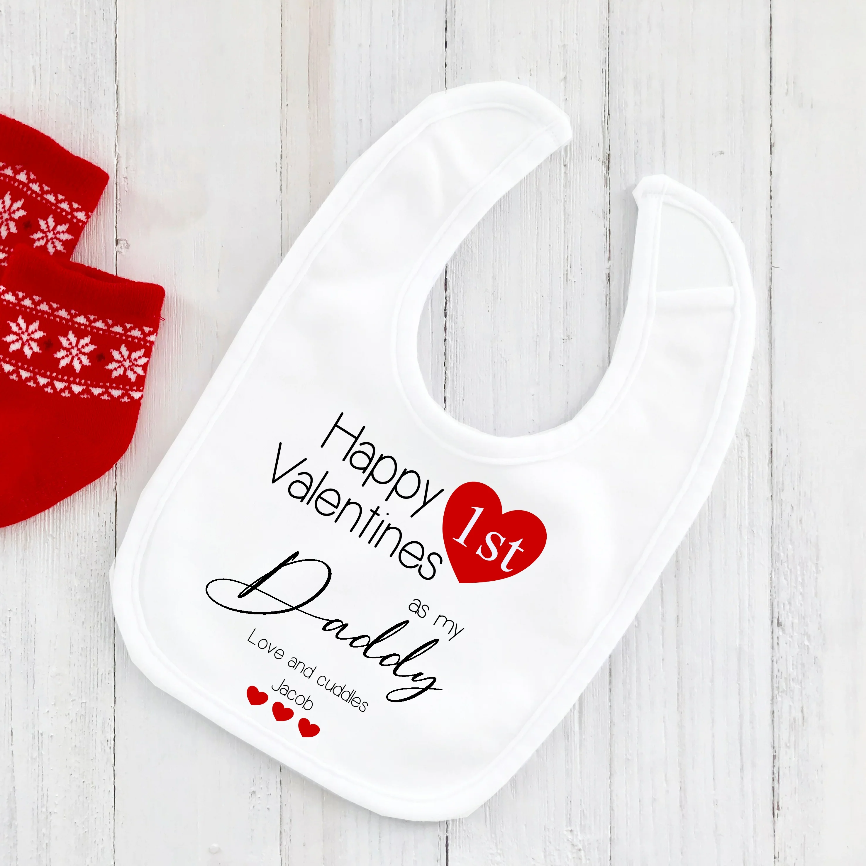Personalised Happy First Valentines as my Mummy Baby Grow or Vest - Image 3