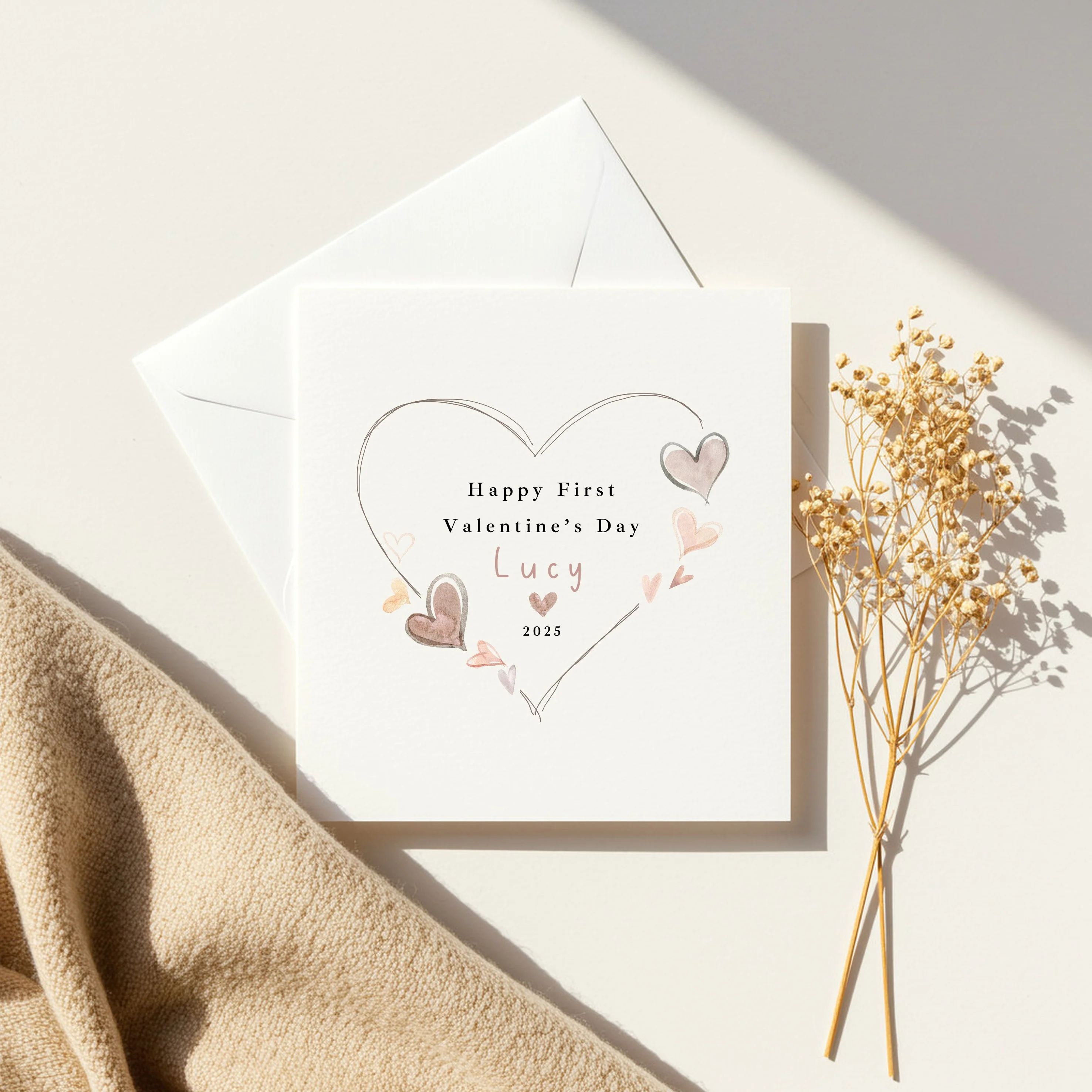 Personalised Heart Happy First Valentine's Day Card - Image 4