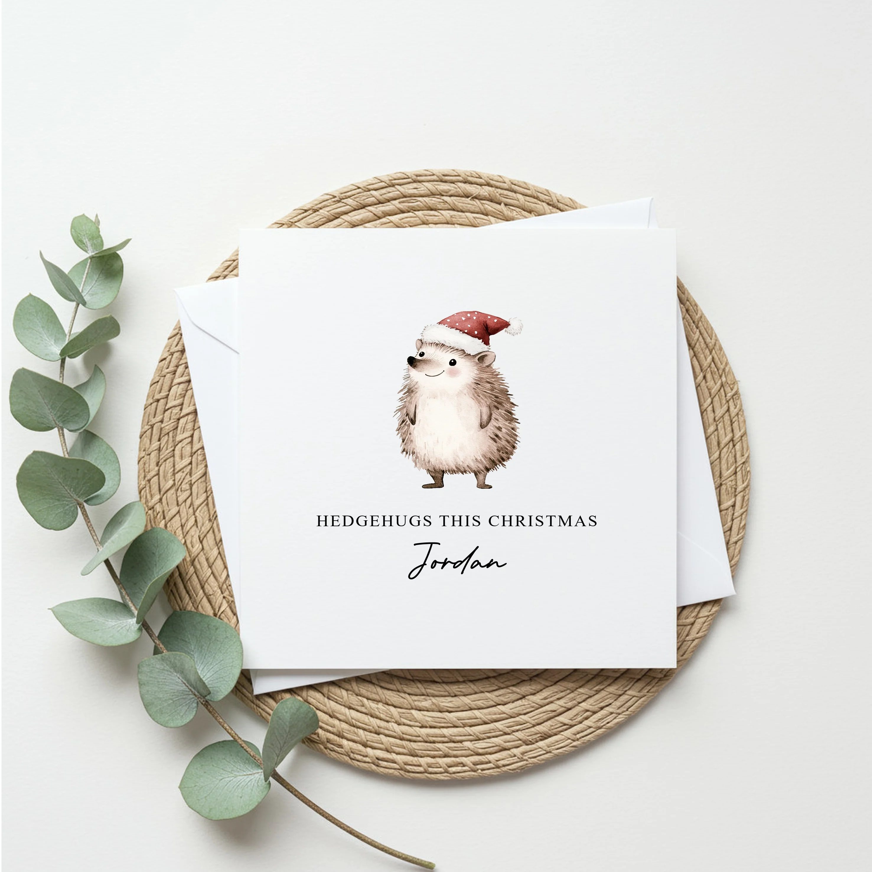 Personalised Hedgehugs Christmas Card - Image 2