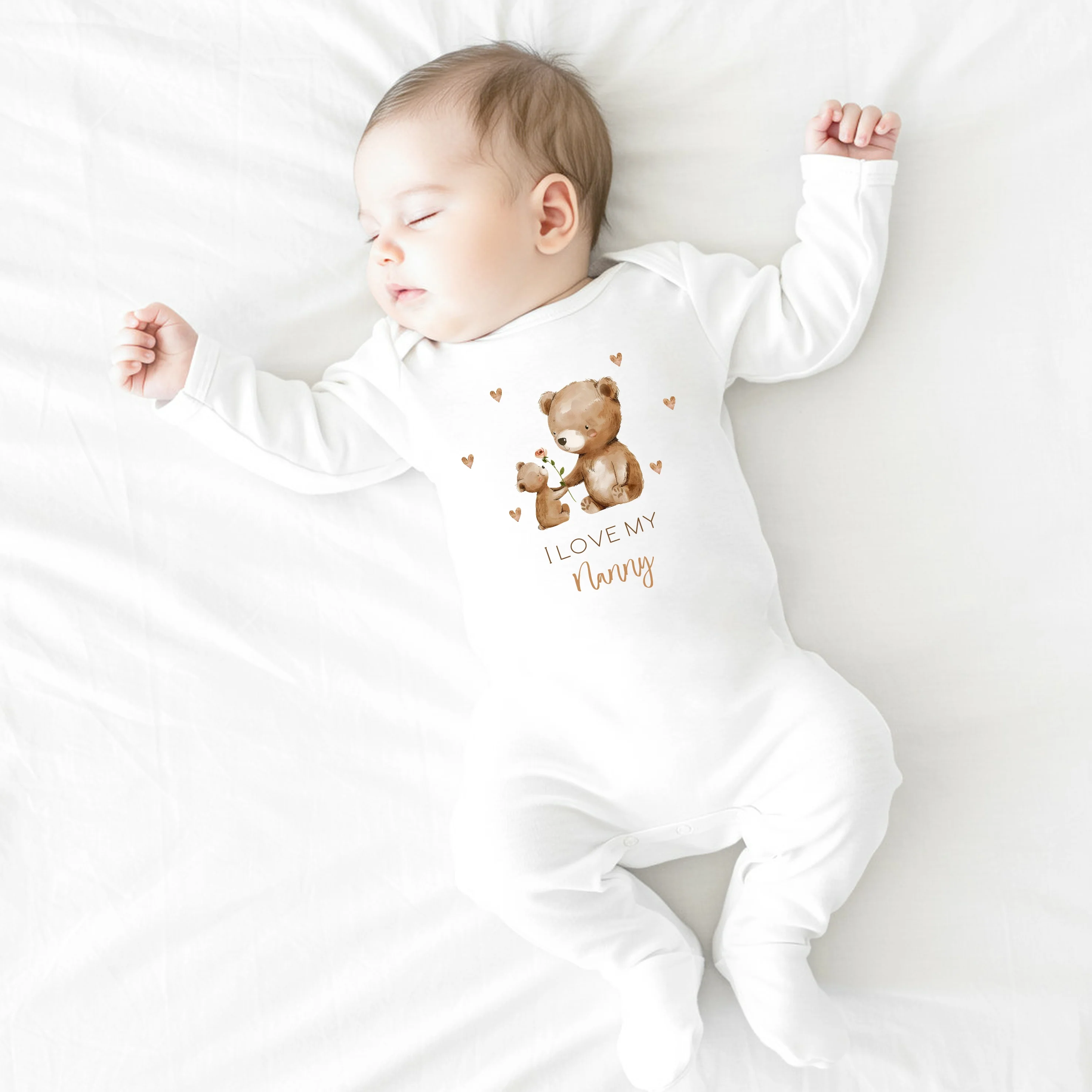 Personalised I Love My Nanny Baby Grow or Vest - Image 2