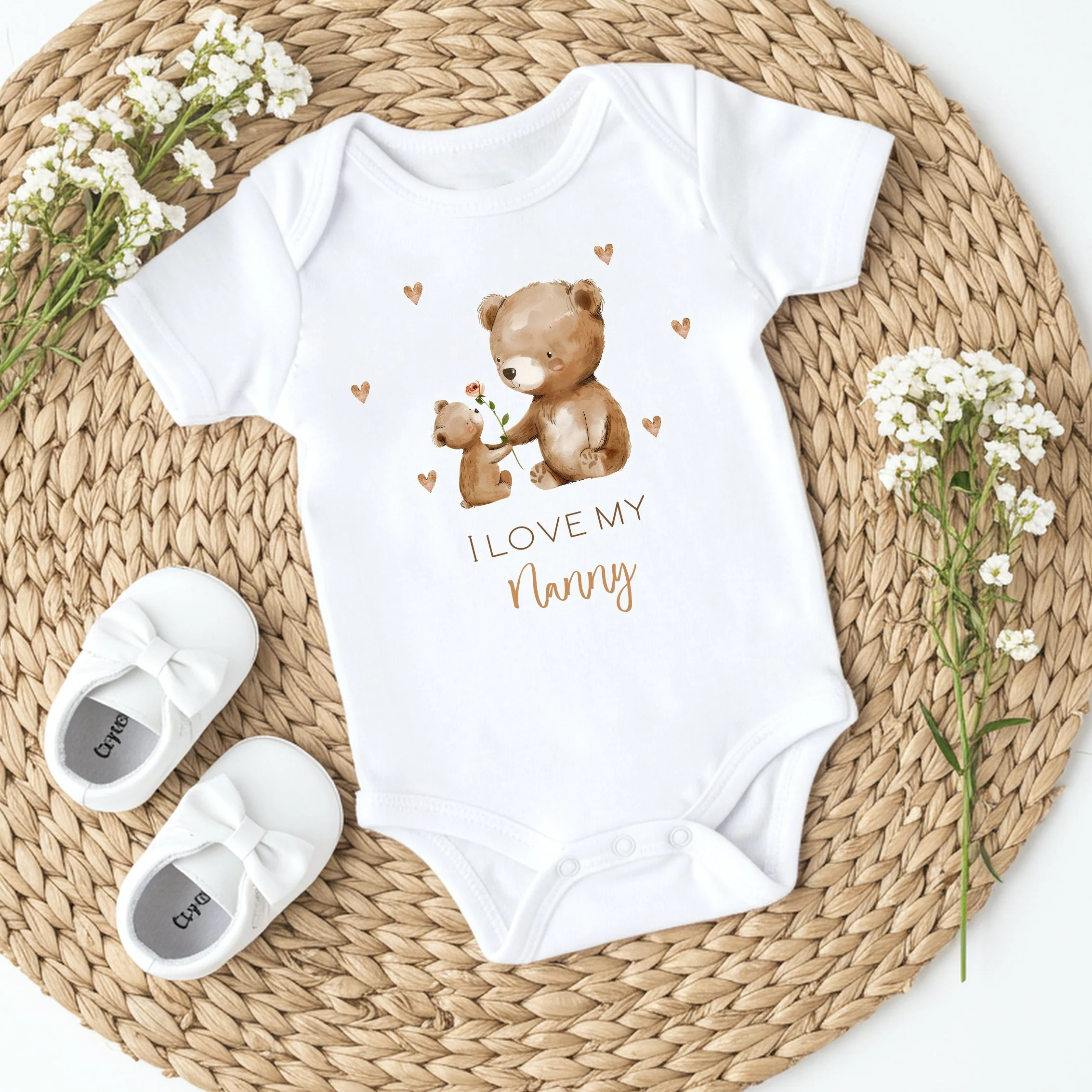 Personalised I Love My Nanny Baby Grow or Vest - Image 3