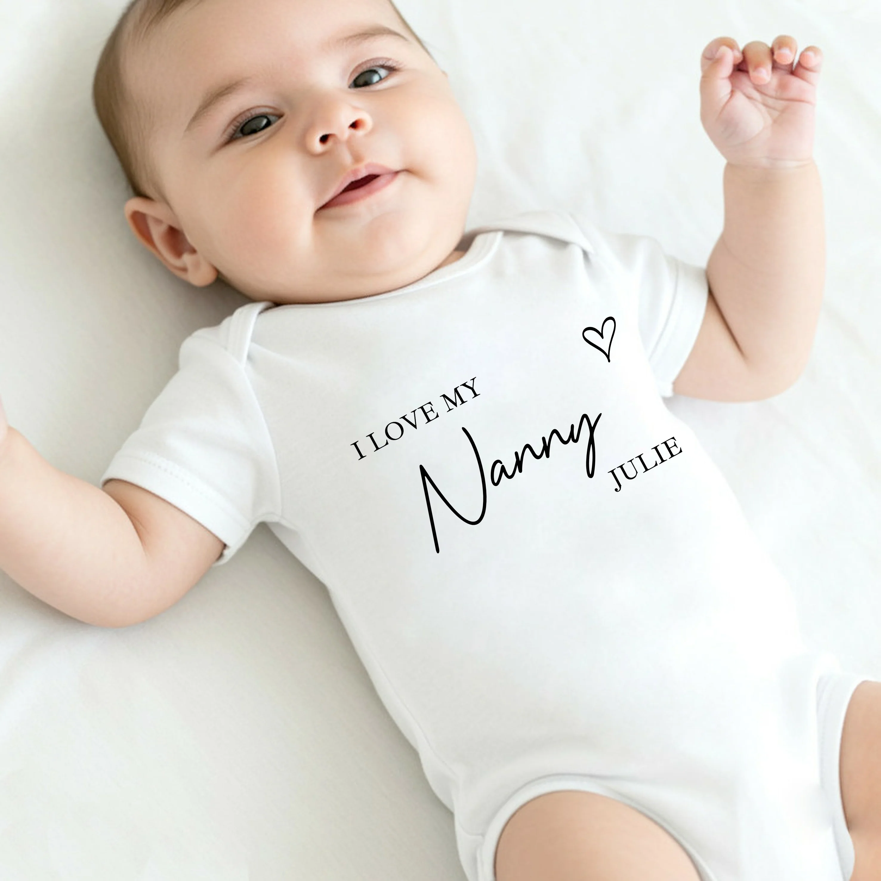 Personalised I Love My Nanny Baby Grow, Vest or Bib - Image 4