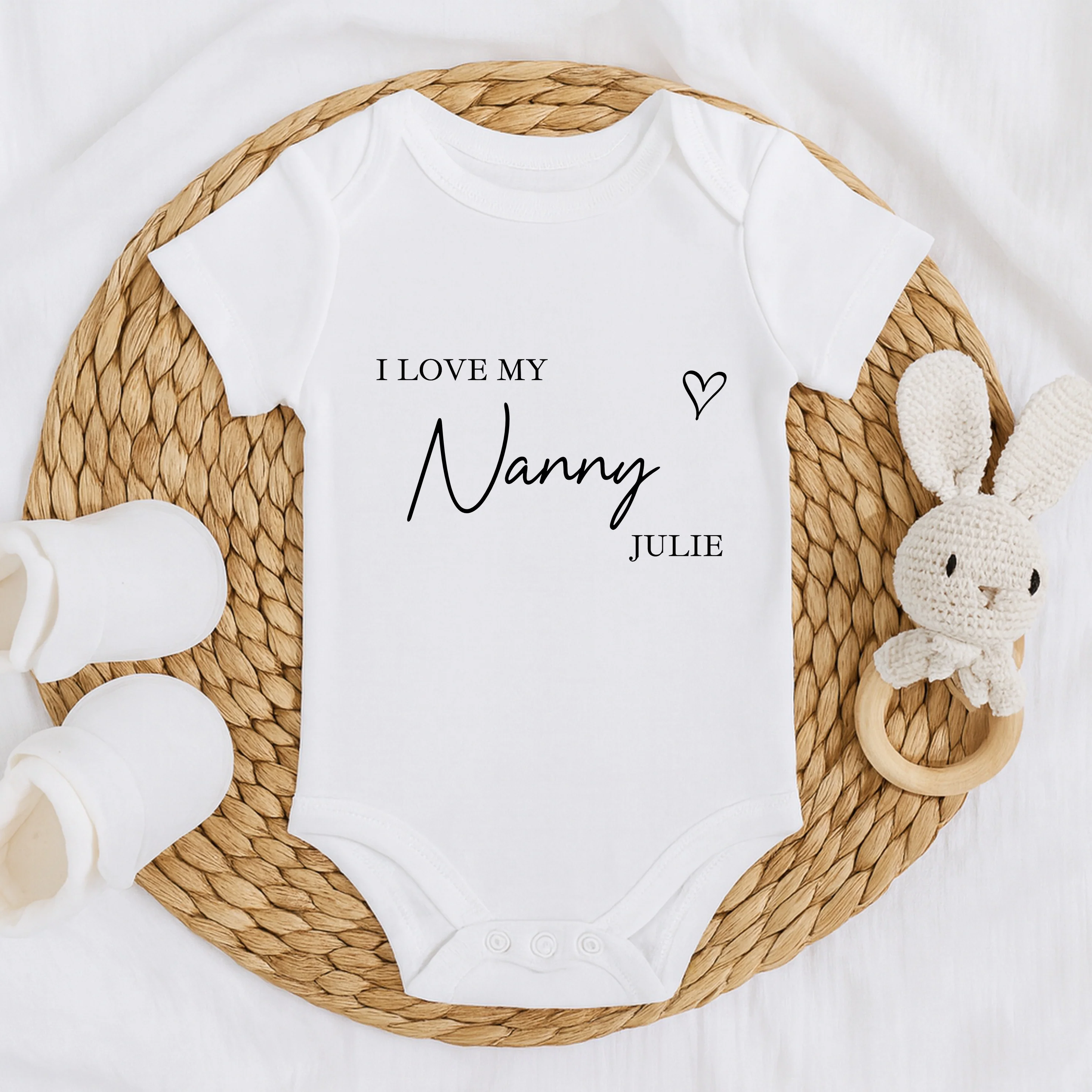 Personalised I Love My Nanny Baby Grow, Vest or Bib - Image 5