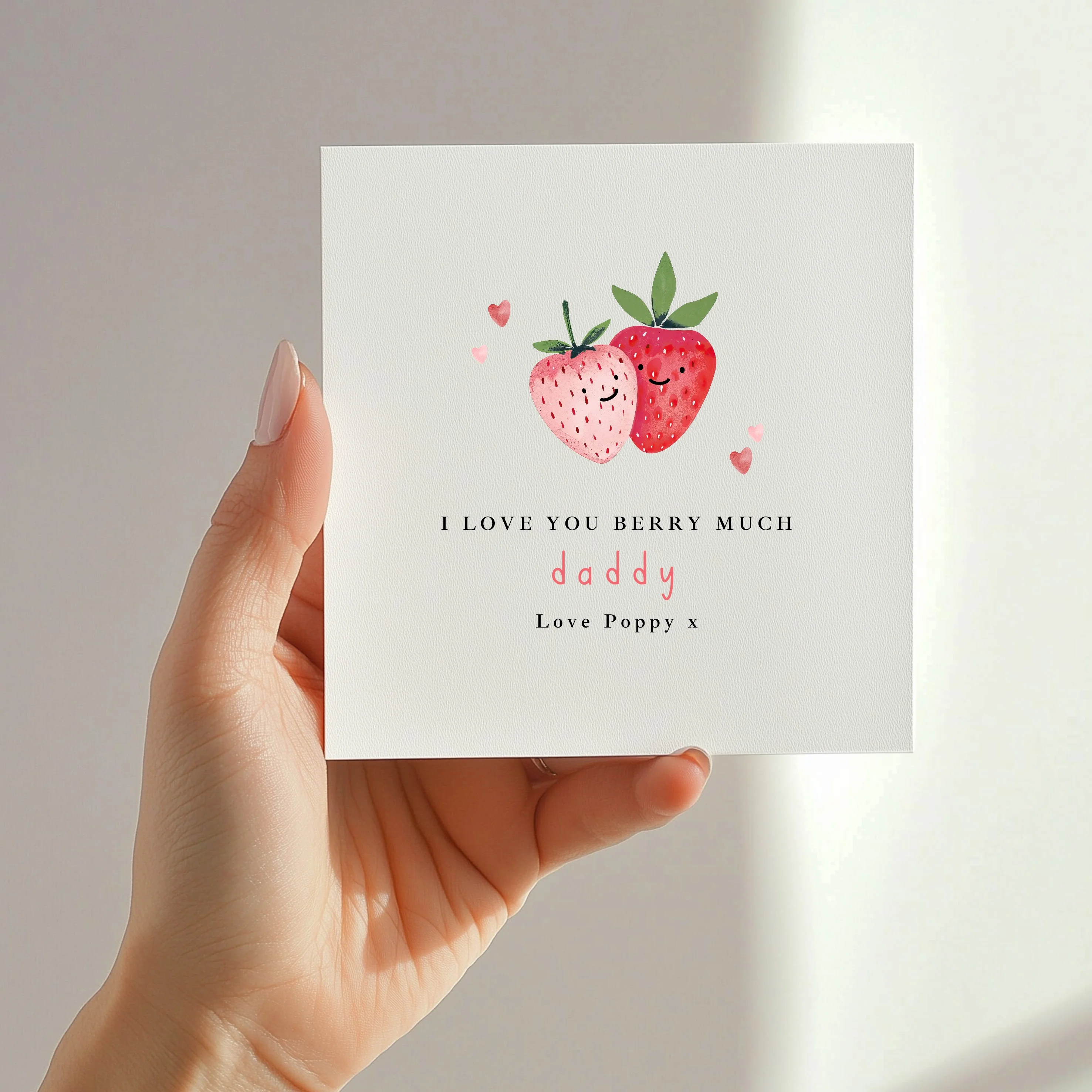 Personalised I Love You Berry Much Mummy/Daddy Valentine's Day Card - Image 4