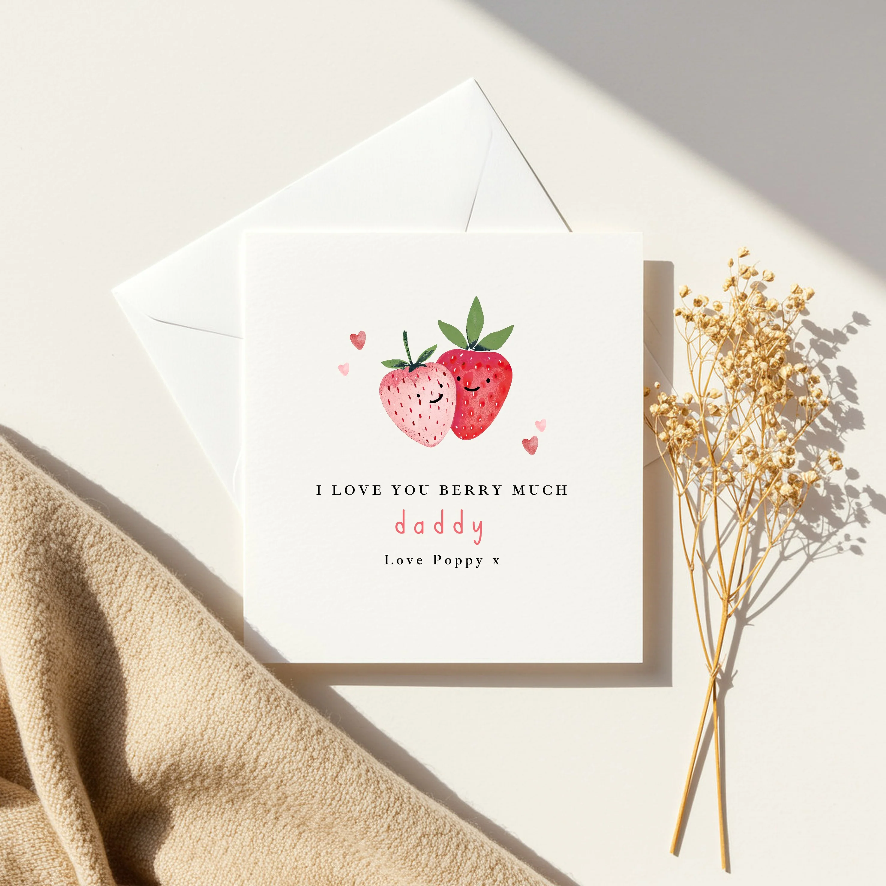 Personalised I Love You Berry Much Mummy/Daddy Valentine's Day Card - Image 5
