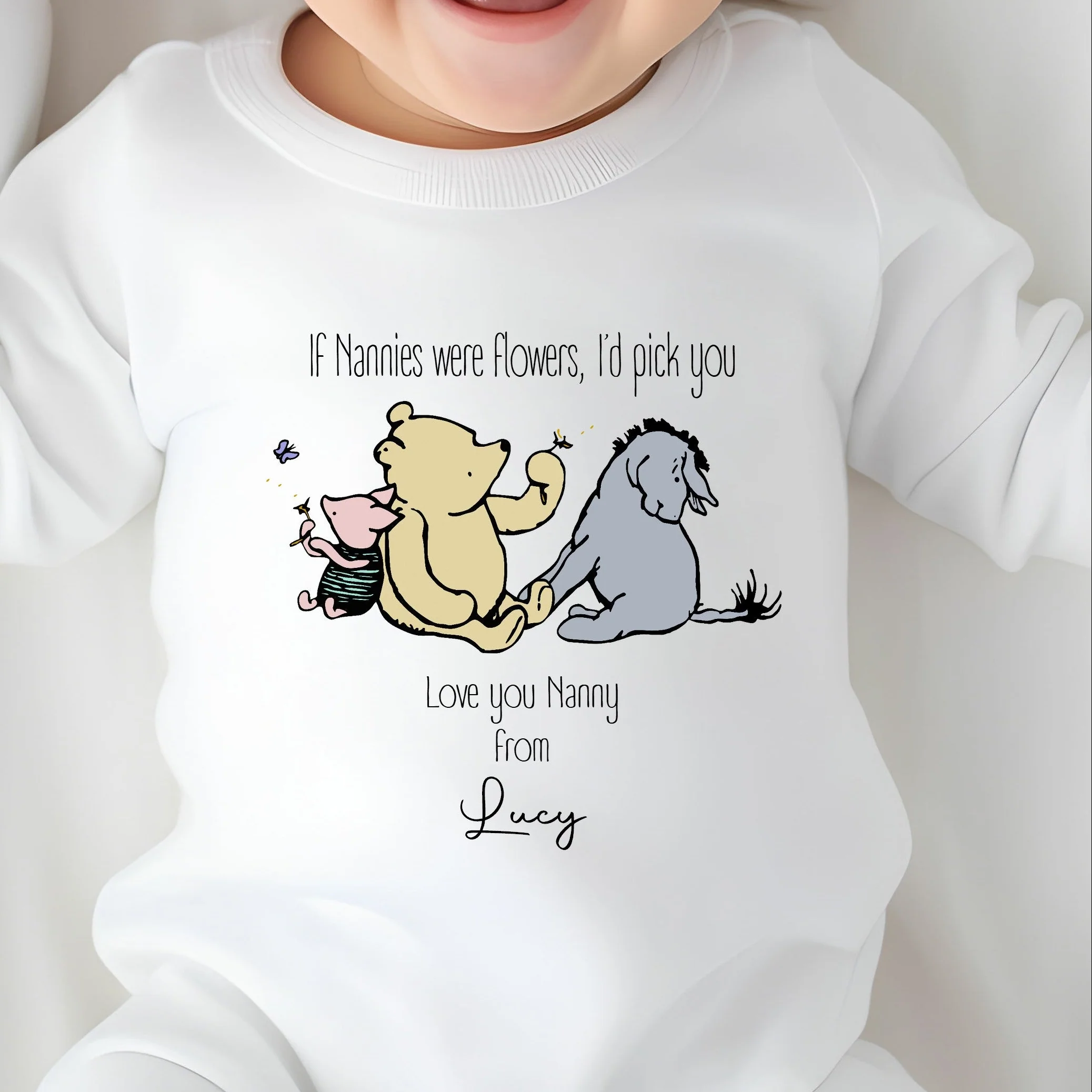 Personalised If Nannies Were Flowers I'd Pick You Babygrow/Vest