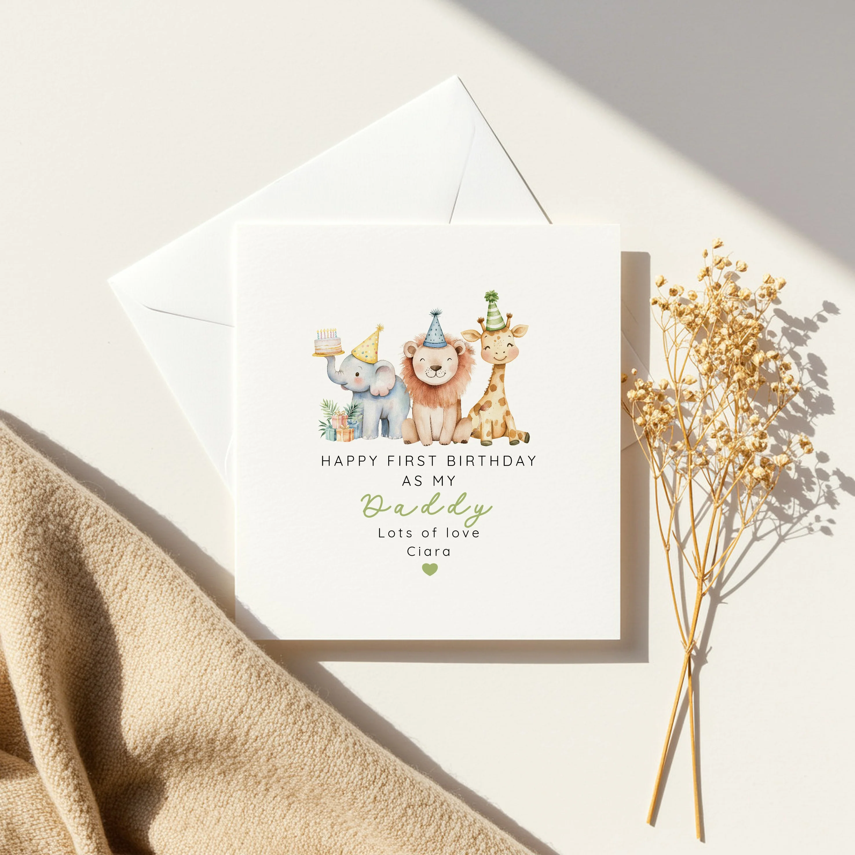 Personalised Jungle Happy Birthday Daddy Card - Image 4
