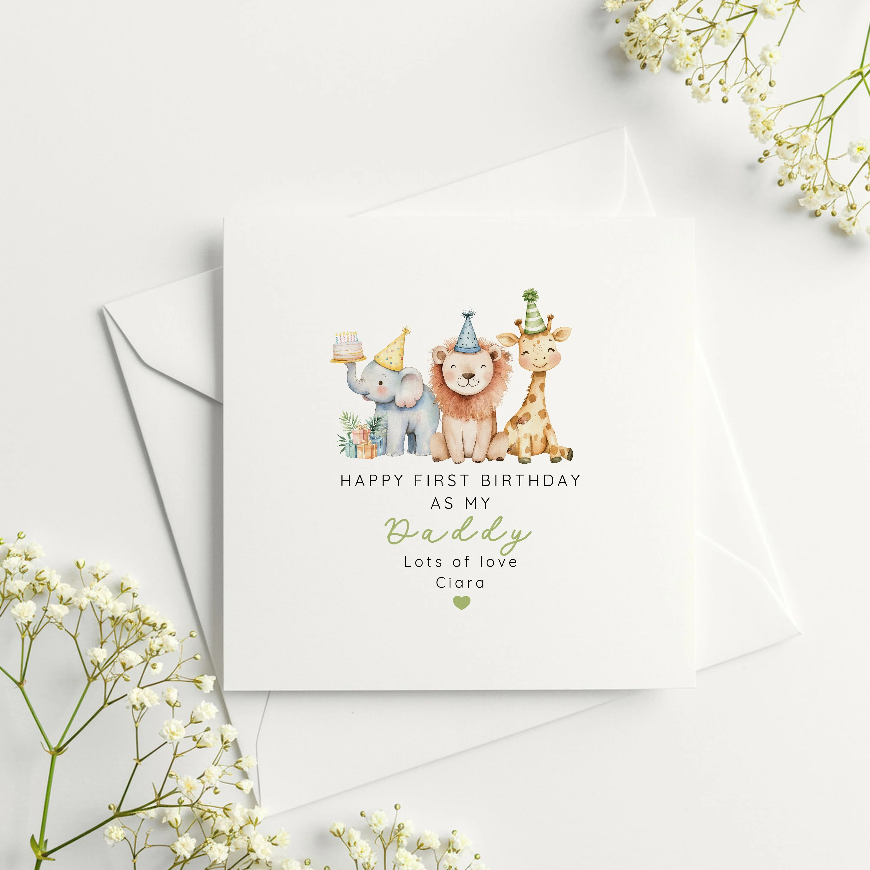 Personalised Jungle Happy Birthday Daddy Card - Image 5