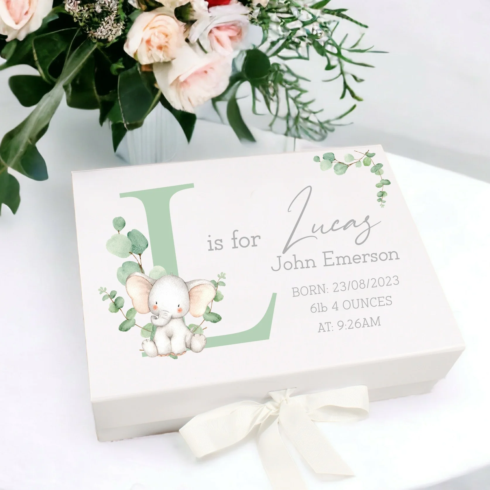 Personalised Jungle Initial Baby Box