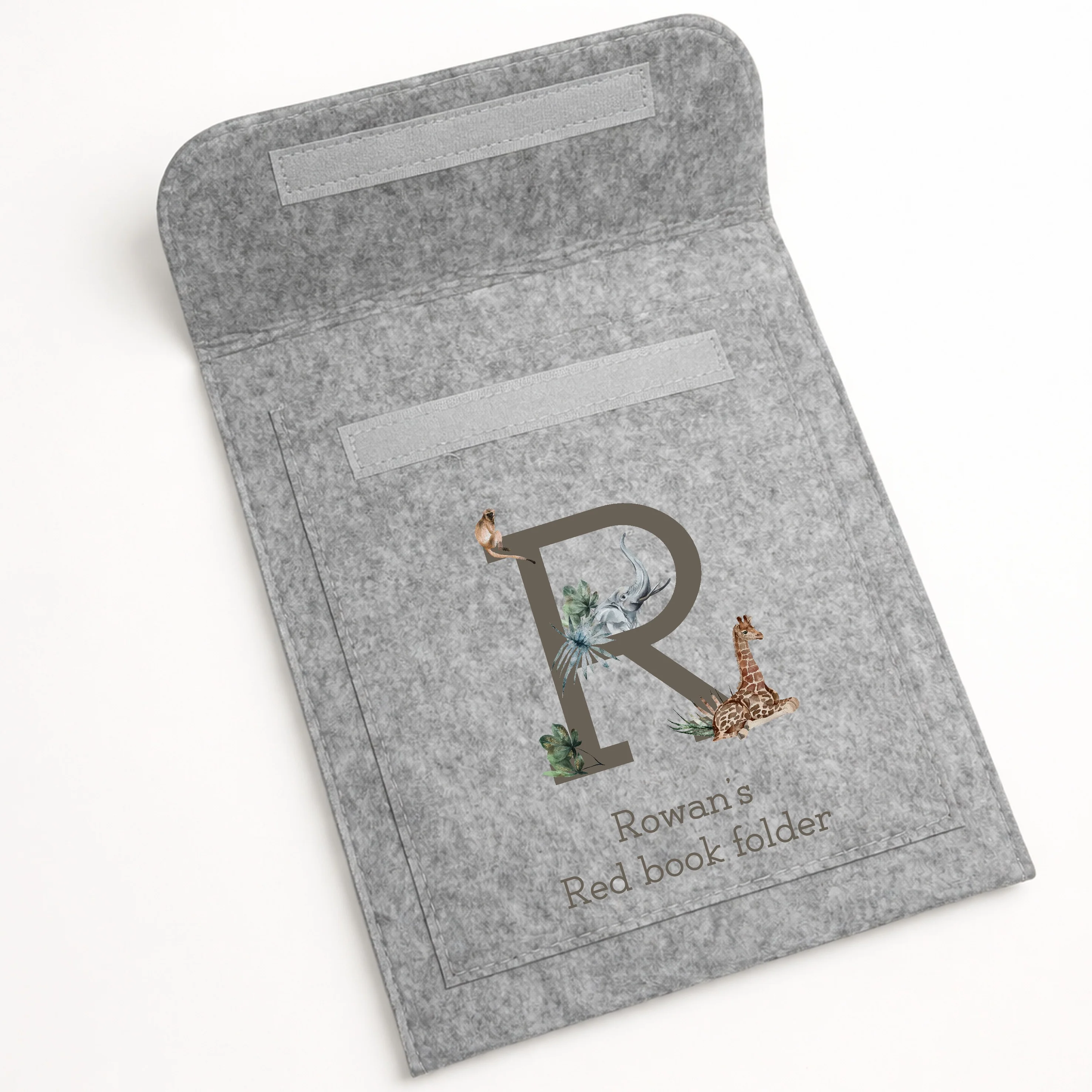 Personalised Jungle Initial Red Book Cover - Image 3
