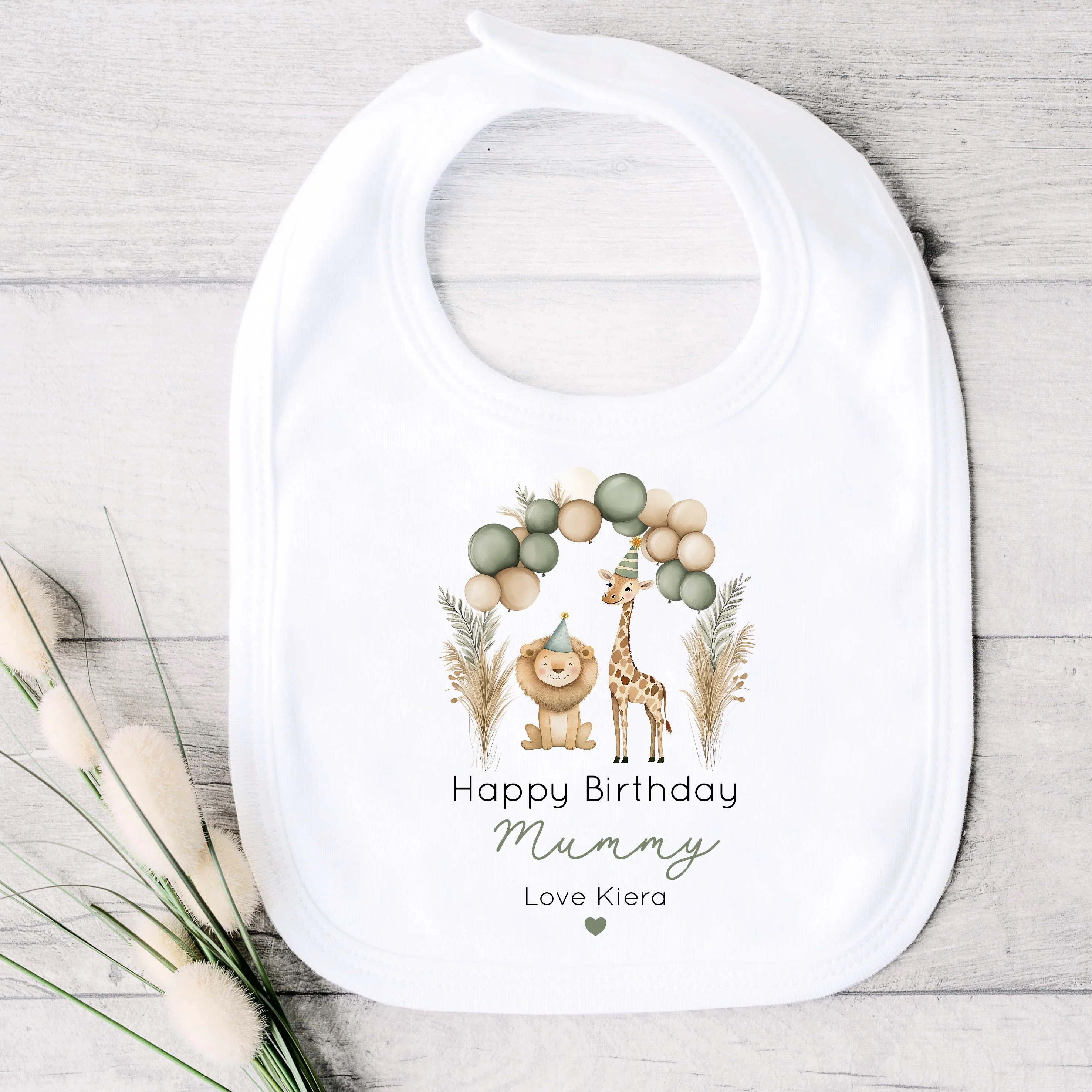 Personalised Jungle Party Happy Birthday Mummy Baby Grow or Vest - Image 2