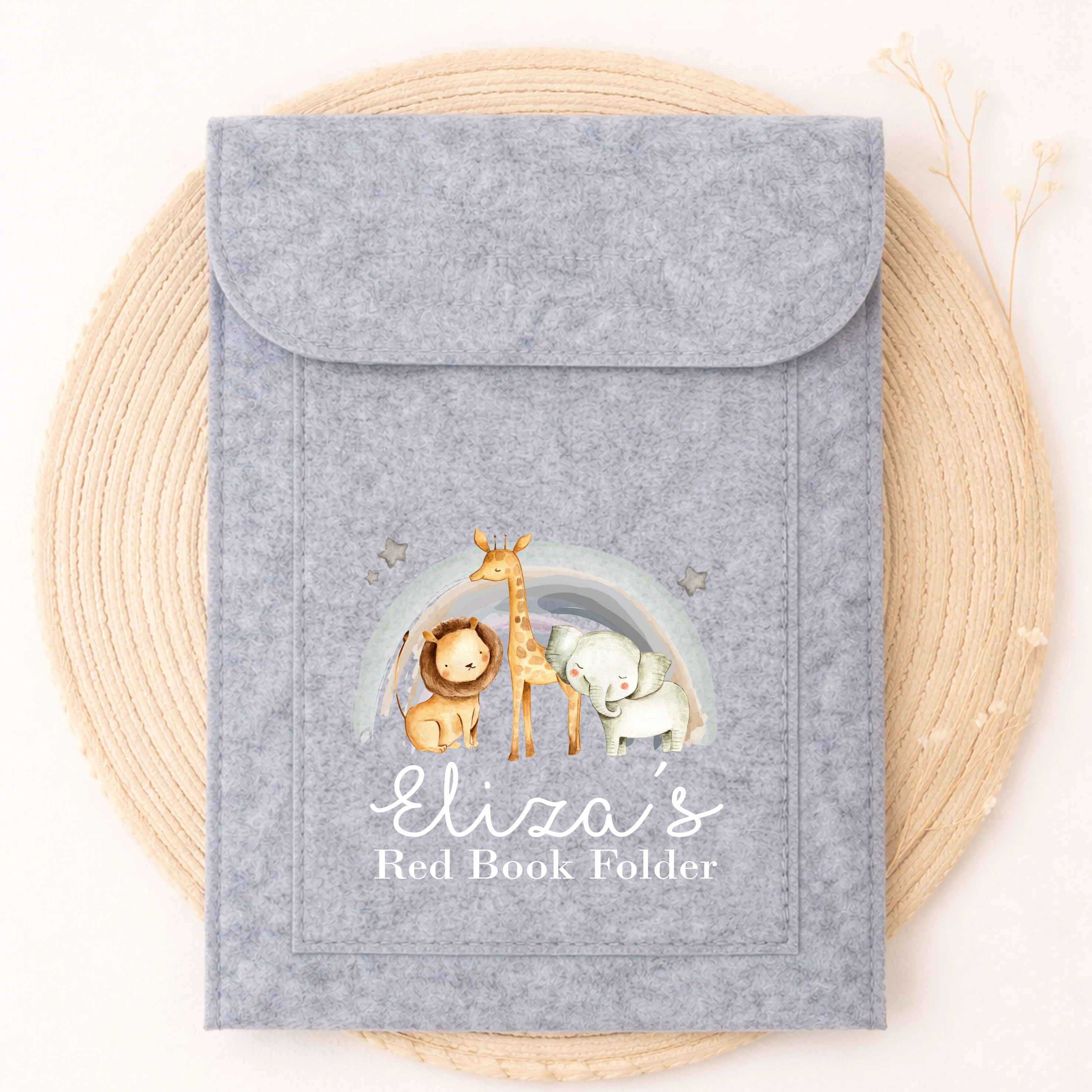 Personalised Jungle Rainbow Red Book Cover - Image 3