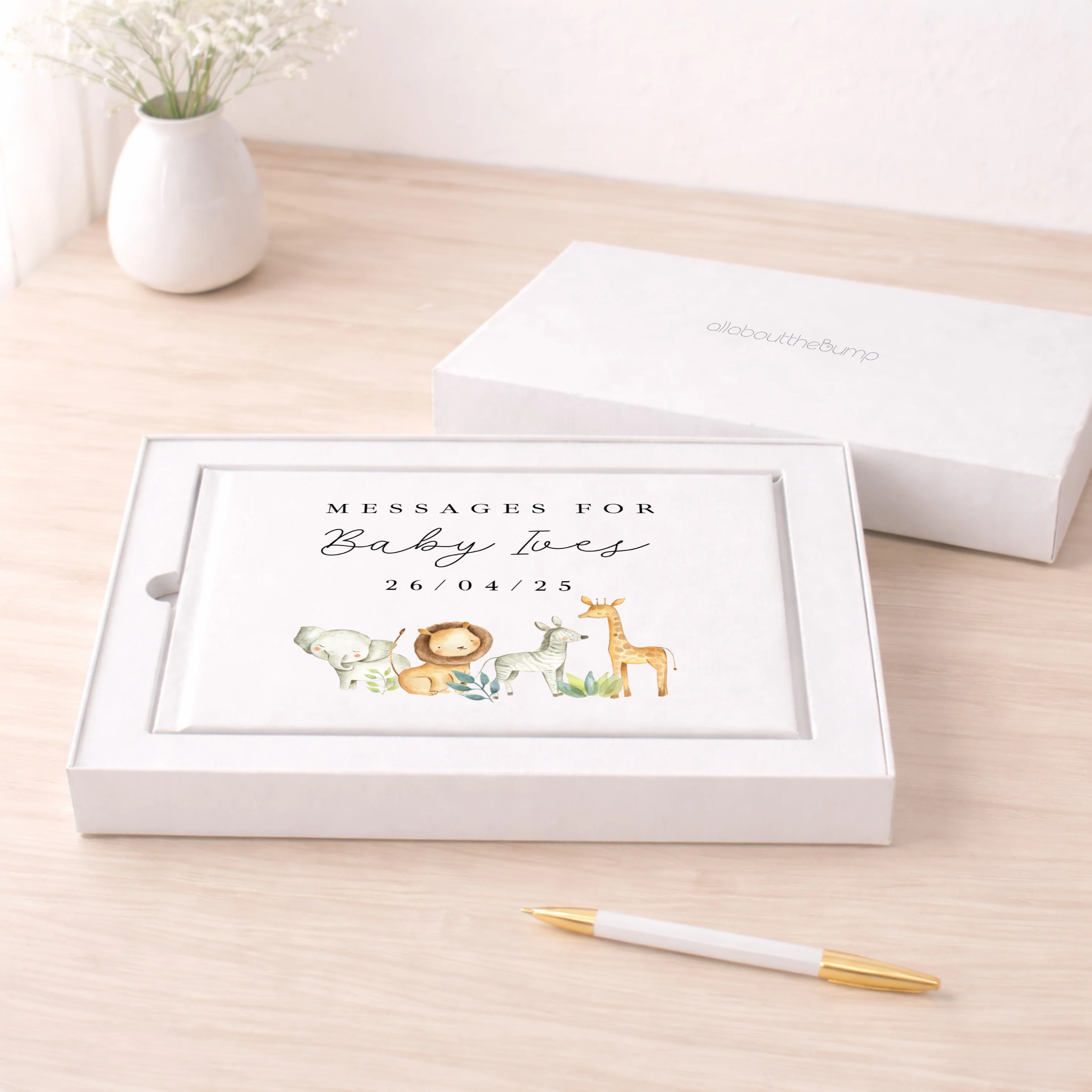 Personalised Jungle Safari Baby Shower Guest Book - Image 2