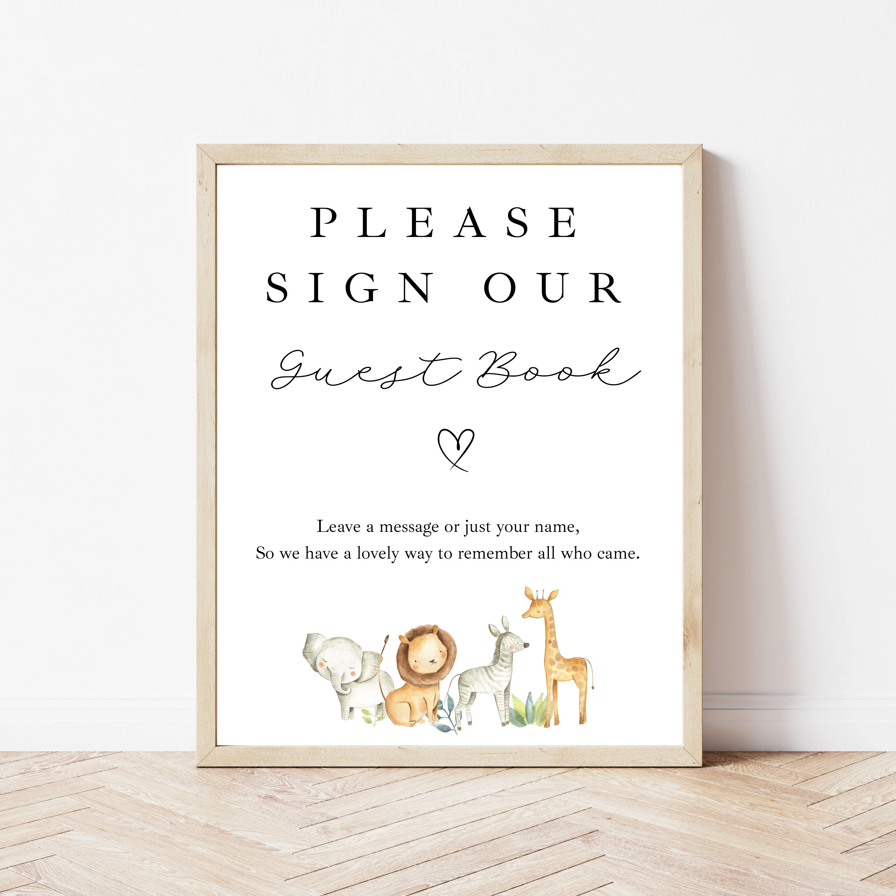 Personalised Jungle Safari Birthday Party Guest Book - Image 5