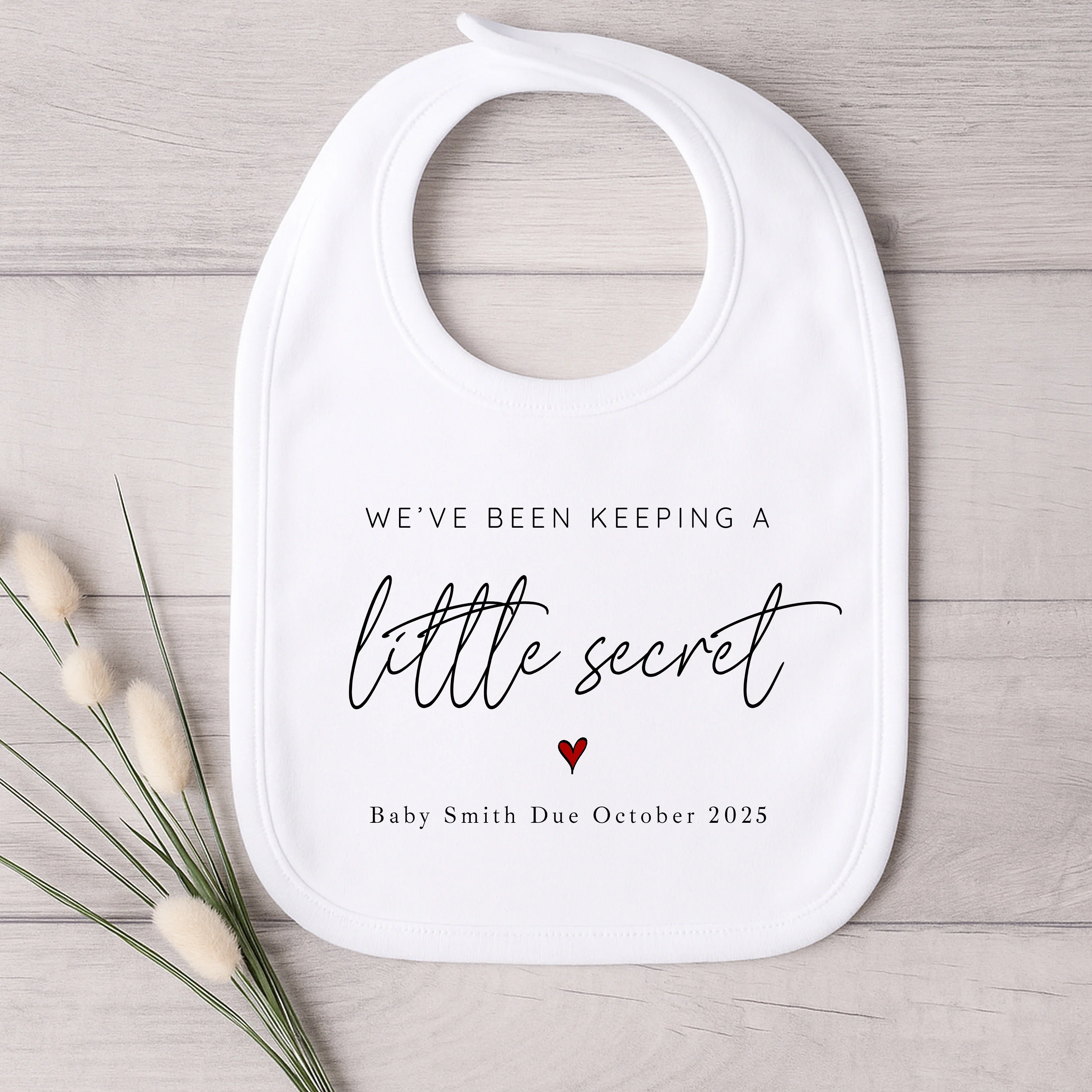 Personalised Keeping A Secret Baby Announcement Vest - Image 2