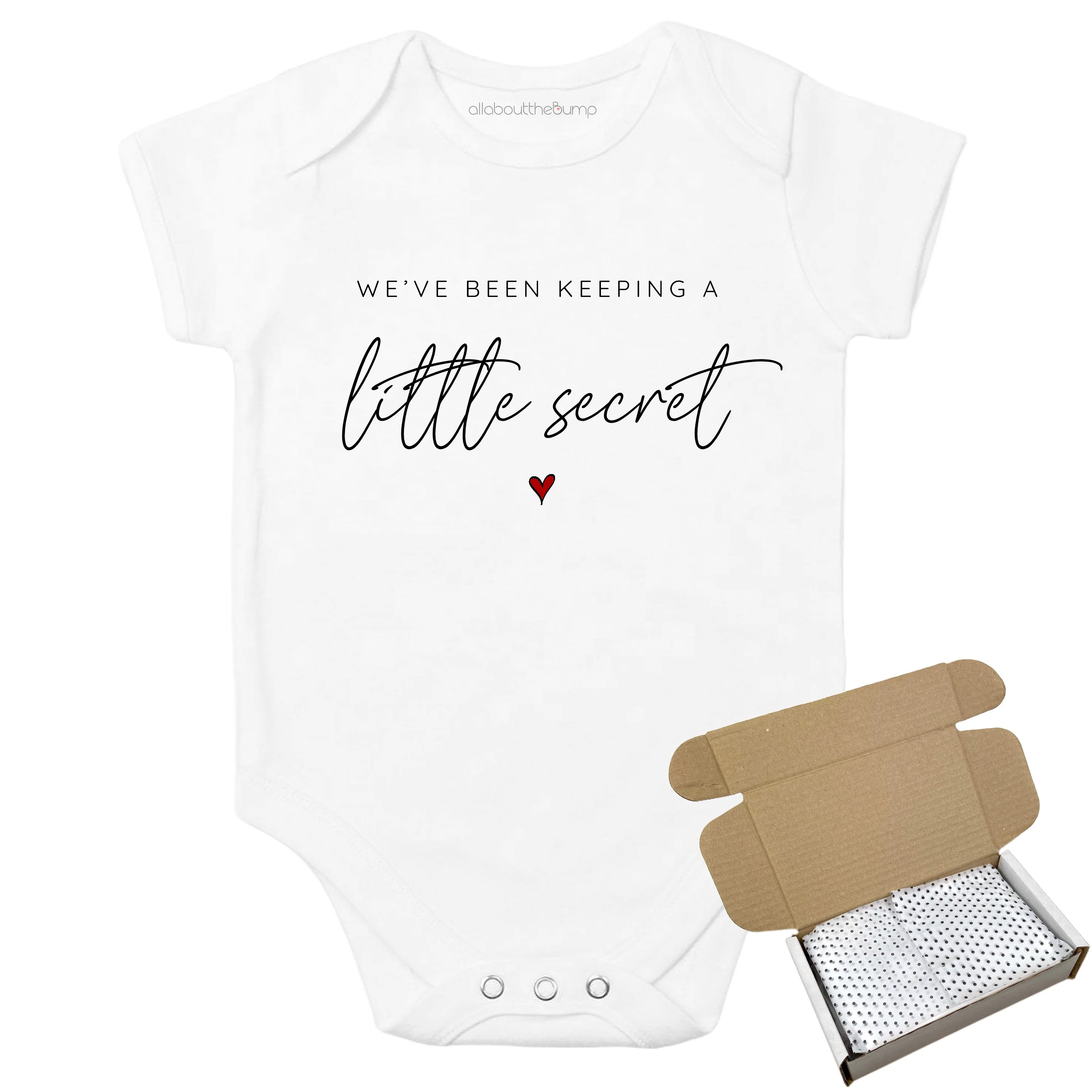 Personalised Keeping A Secret Baby Announcement Vest - Image 3