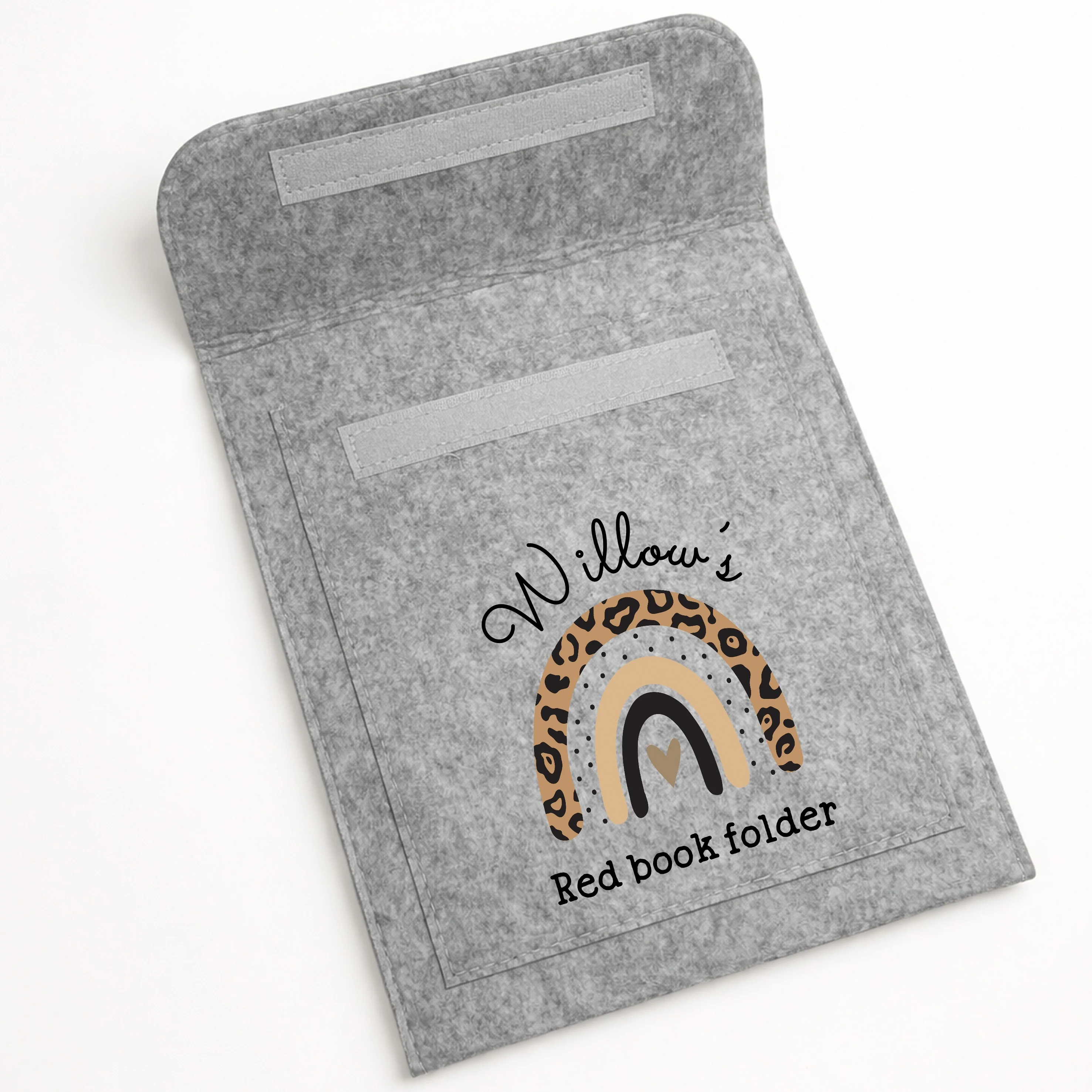 Personalised Leopard Print Rainbow Red Book Cover - Image 3