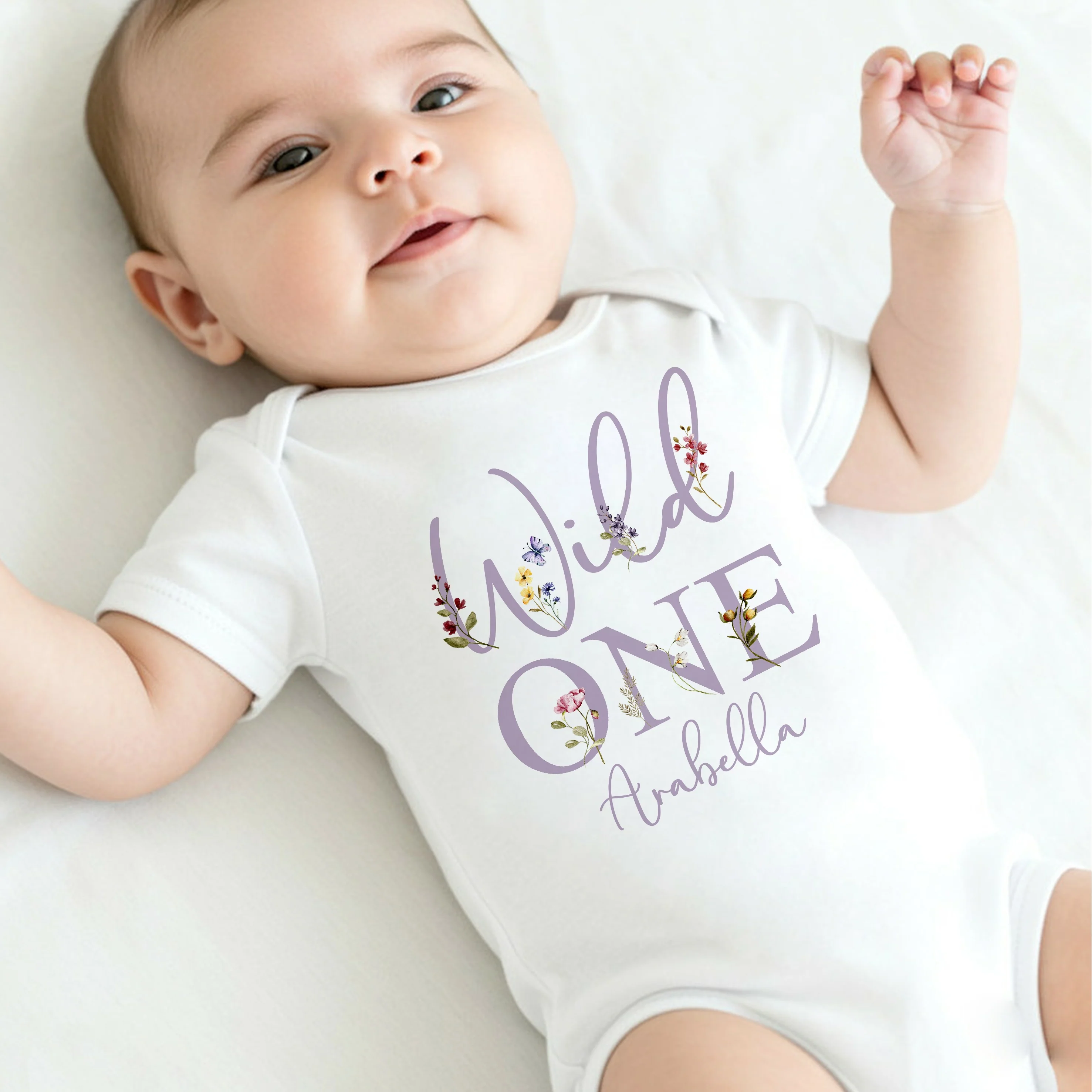 Personalised Lilac Wild One First Birthday Vest - Image 2