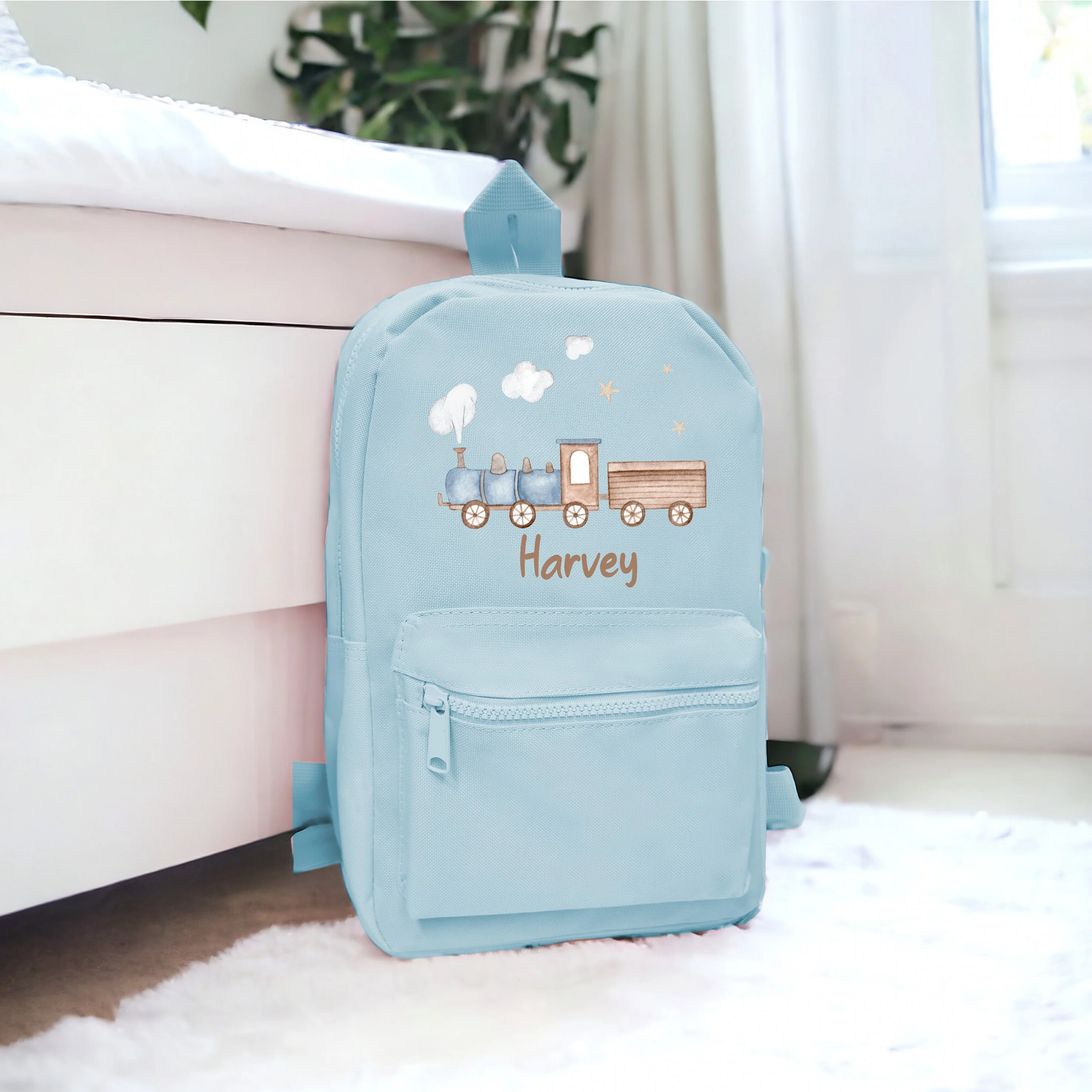 Personalised Little Train Backpack - Image 3