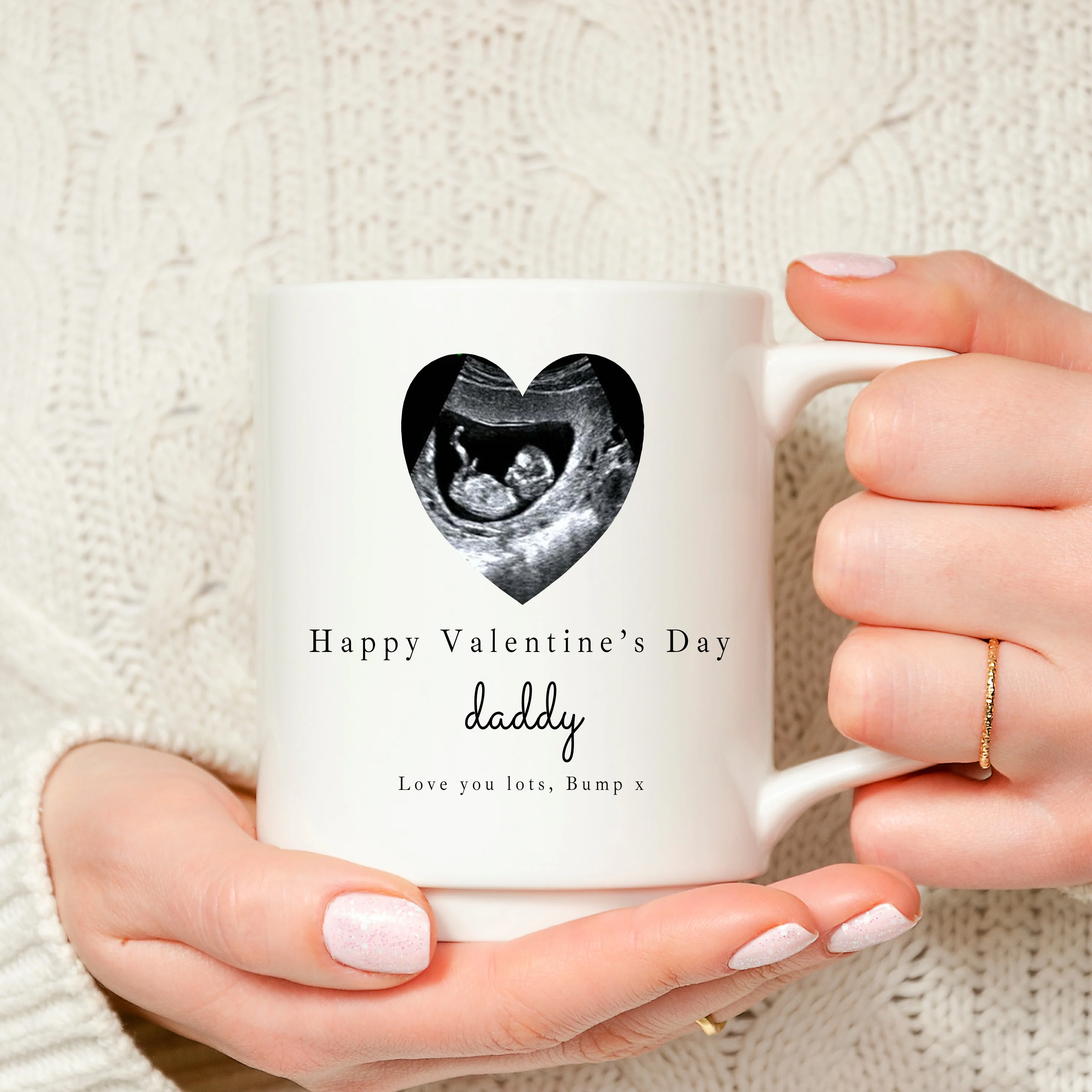 Personalised Love Bump Happy Valentine's Day Mug - Image 3