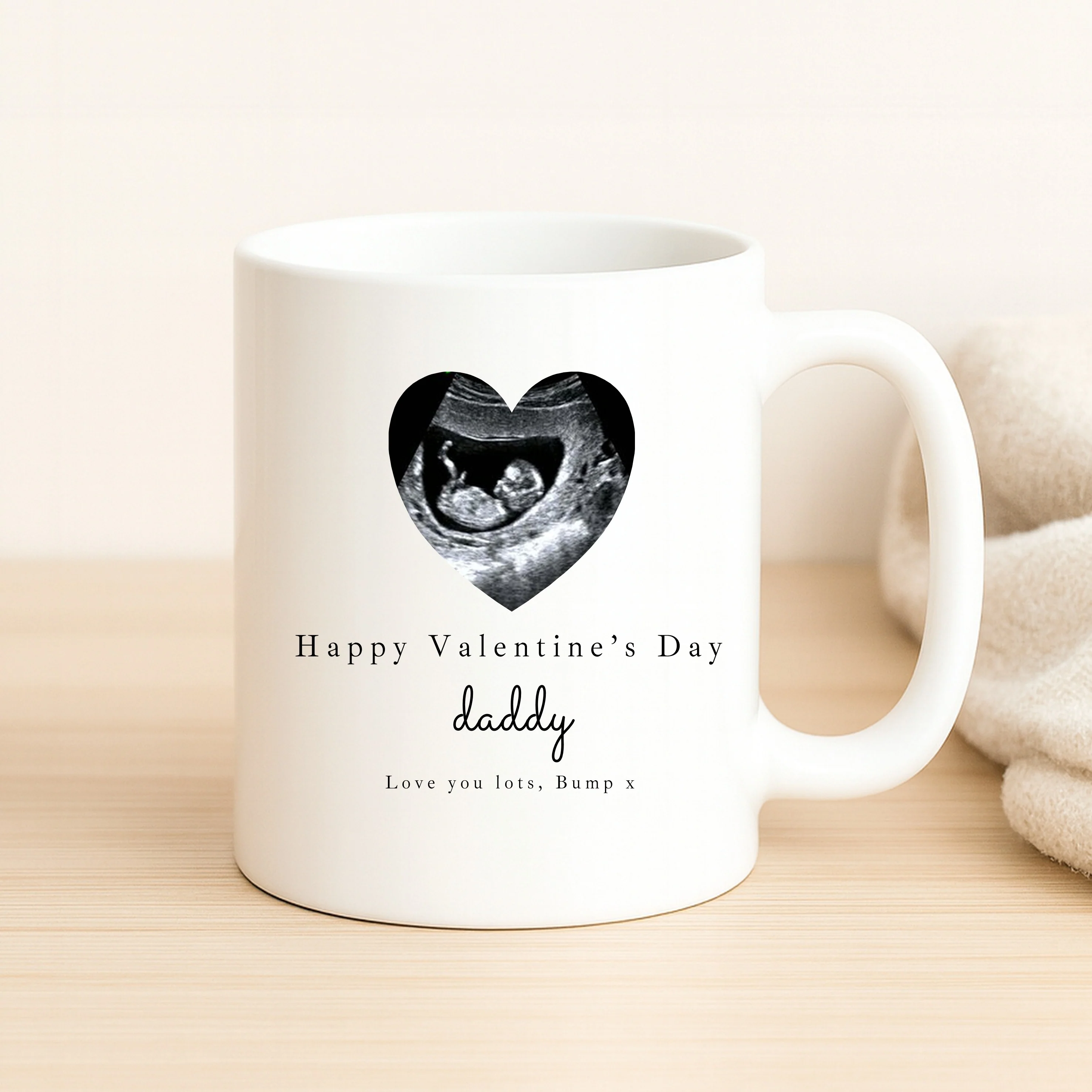 Personalised Love Bump Happy Valentine's Day Mug - Image 4