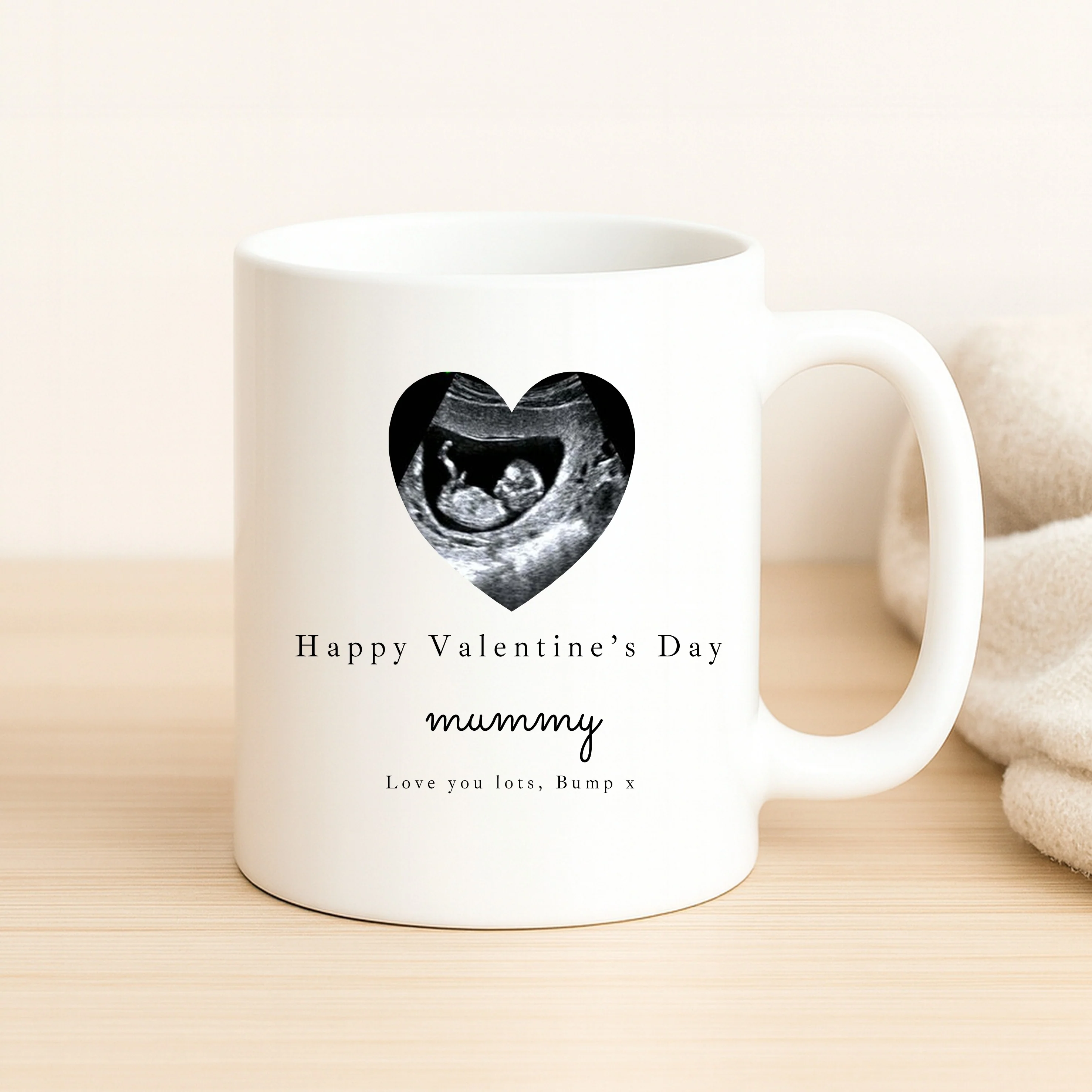 Personalised Love Bump Happy Valentine's Day Mug - Image 5