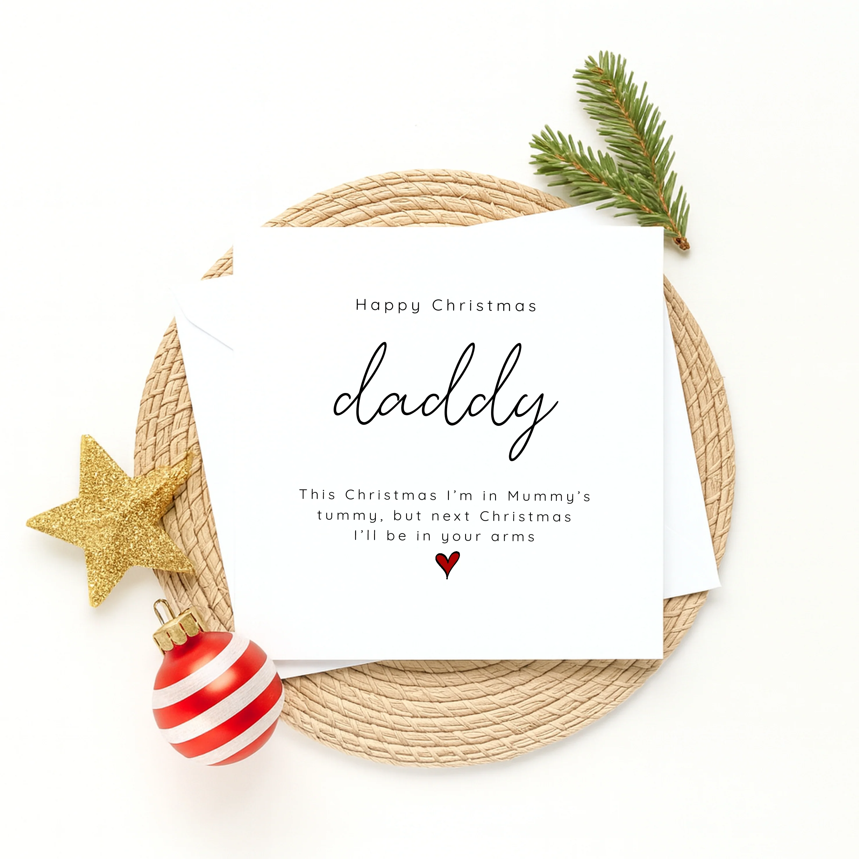 Personalised Merry Christmas From Bump Christmas Card - Image 2