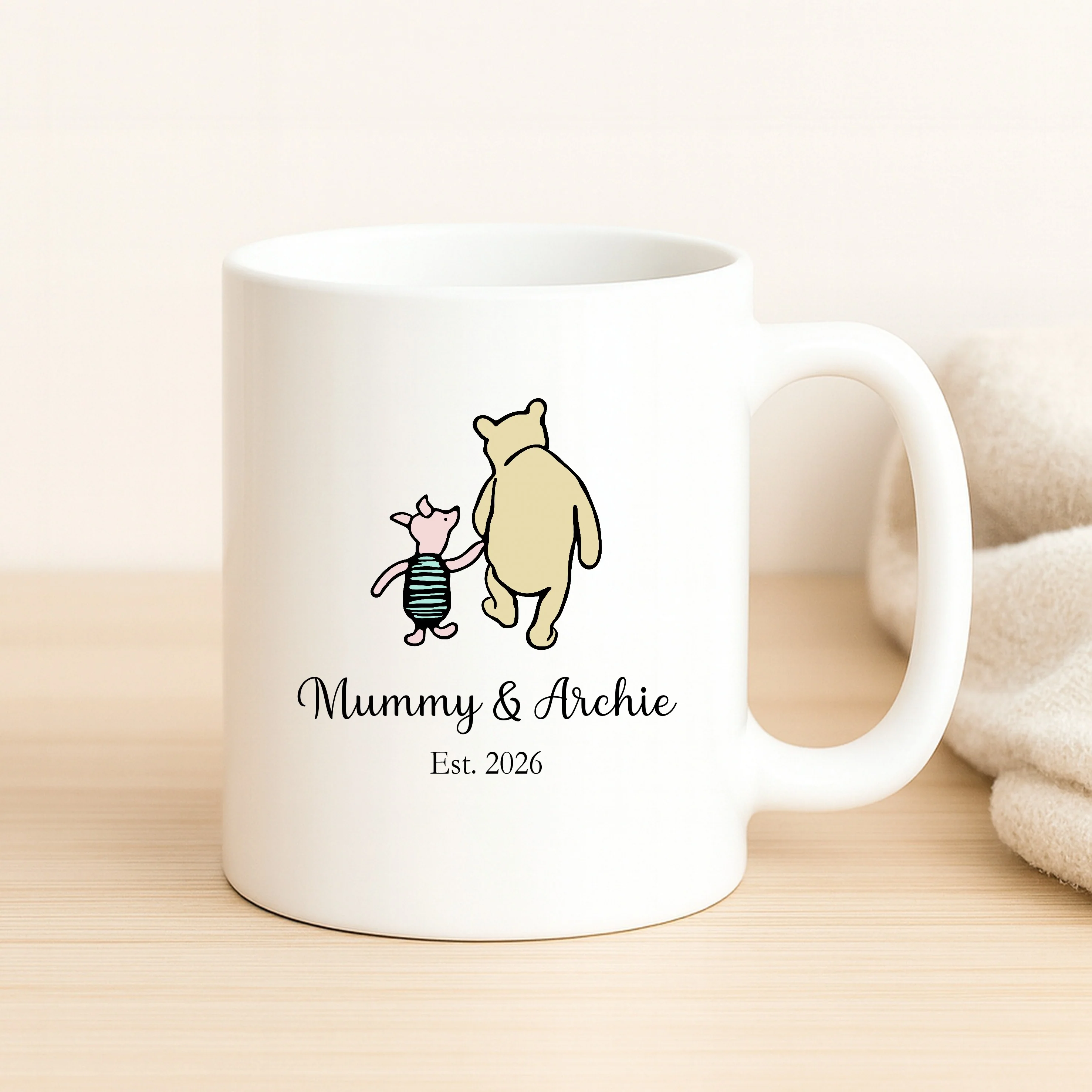Personalised Mummy Est Pooh Bear Mug - Image 2
