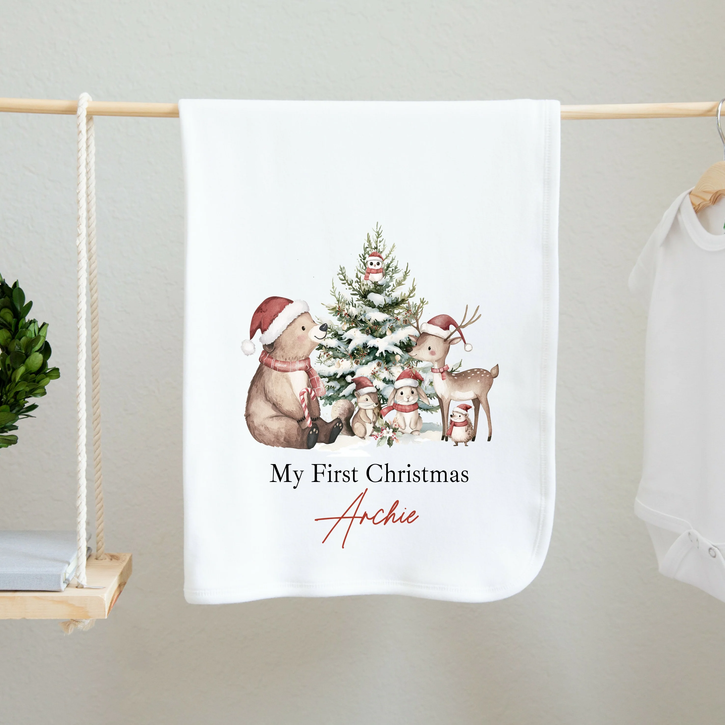 Personalised My First Christmas Baby Blanket - Image 4
