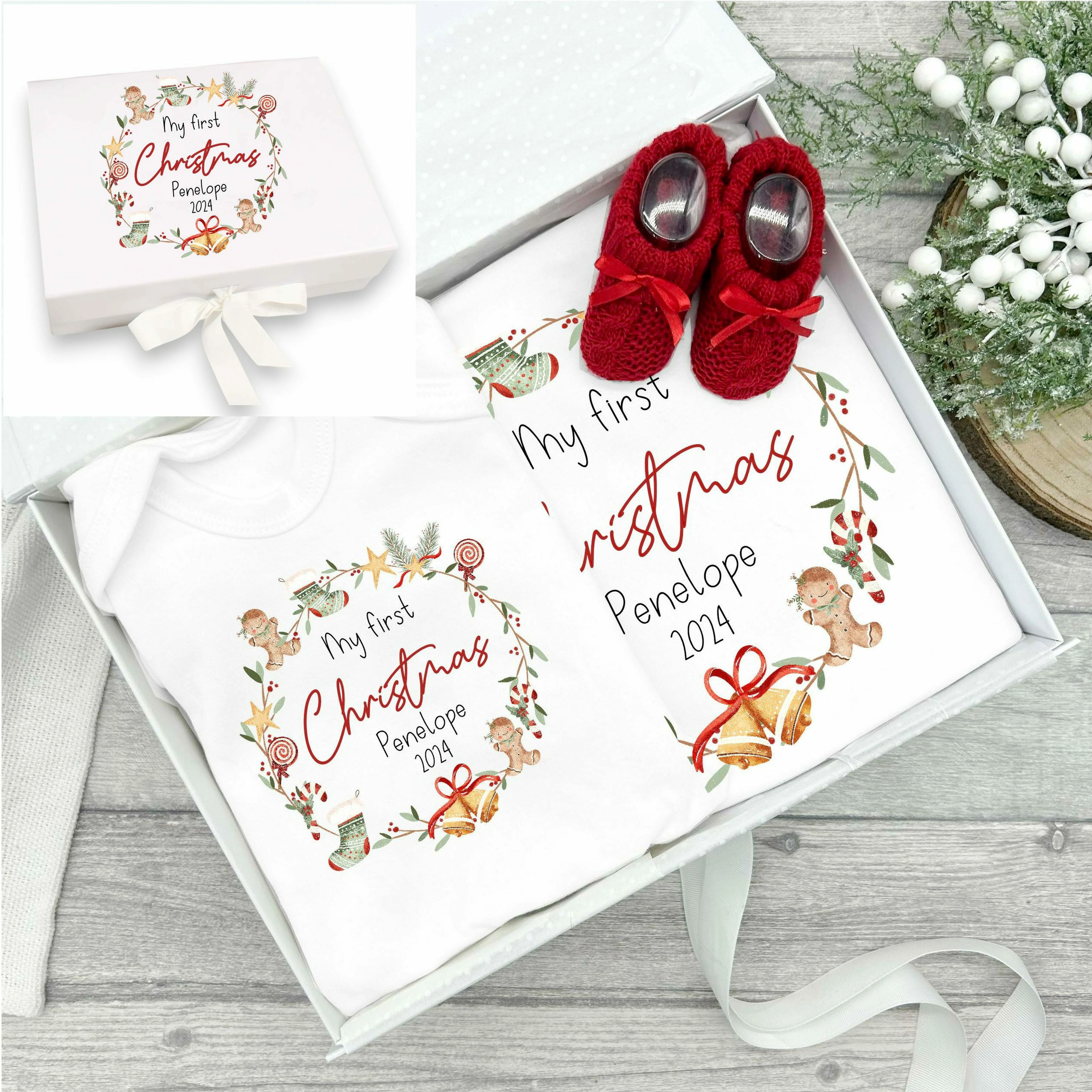 Personalised My First Christmas Wreath Hamper Set - Image 5