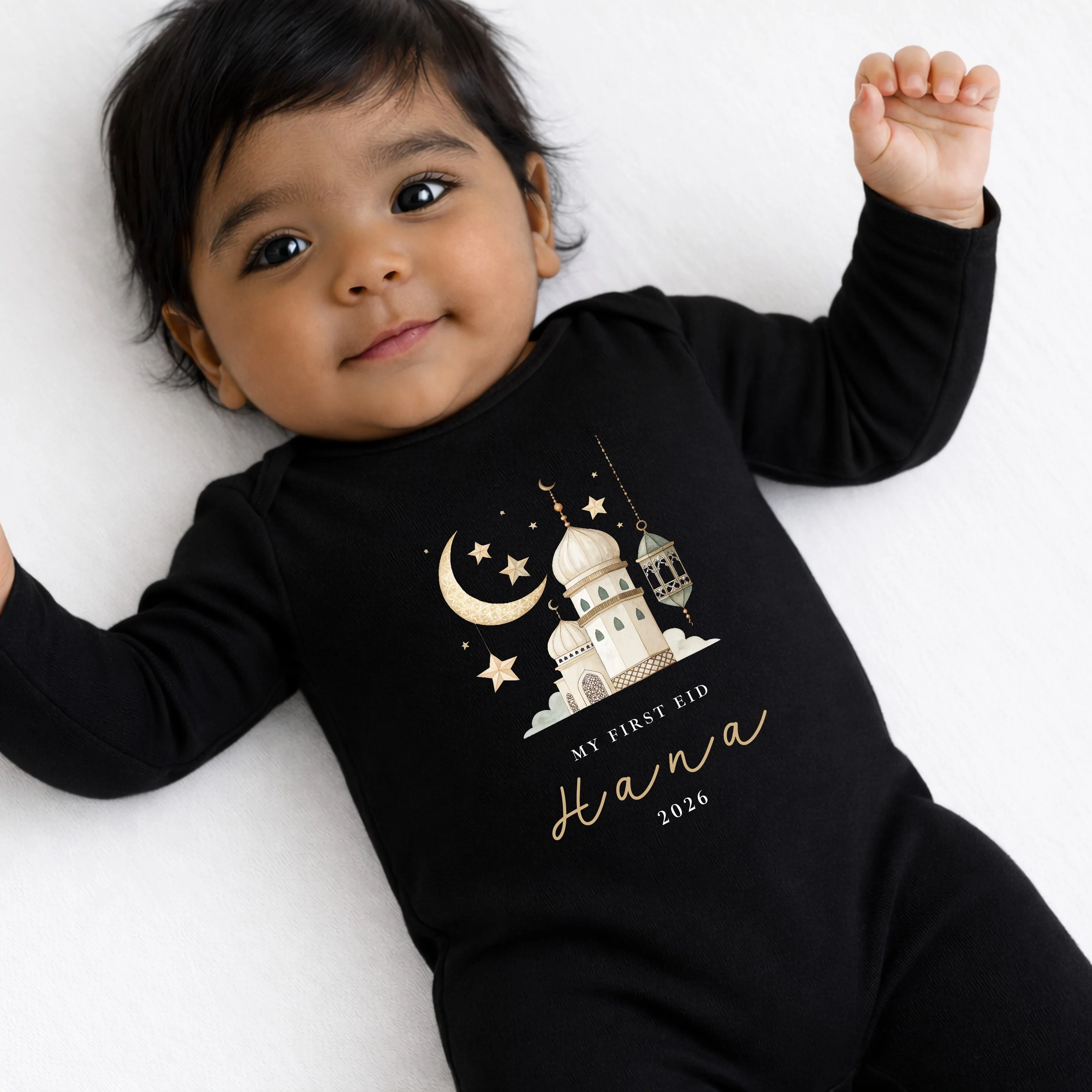 Personalised My First Eid Baby Grow, Vest or Bib - Image 3