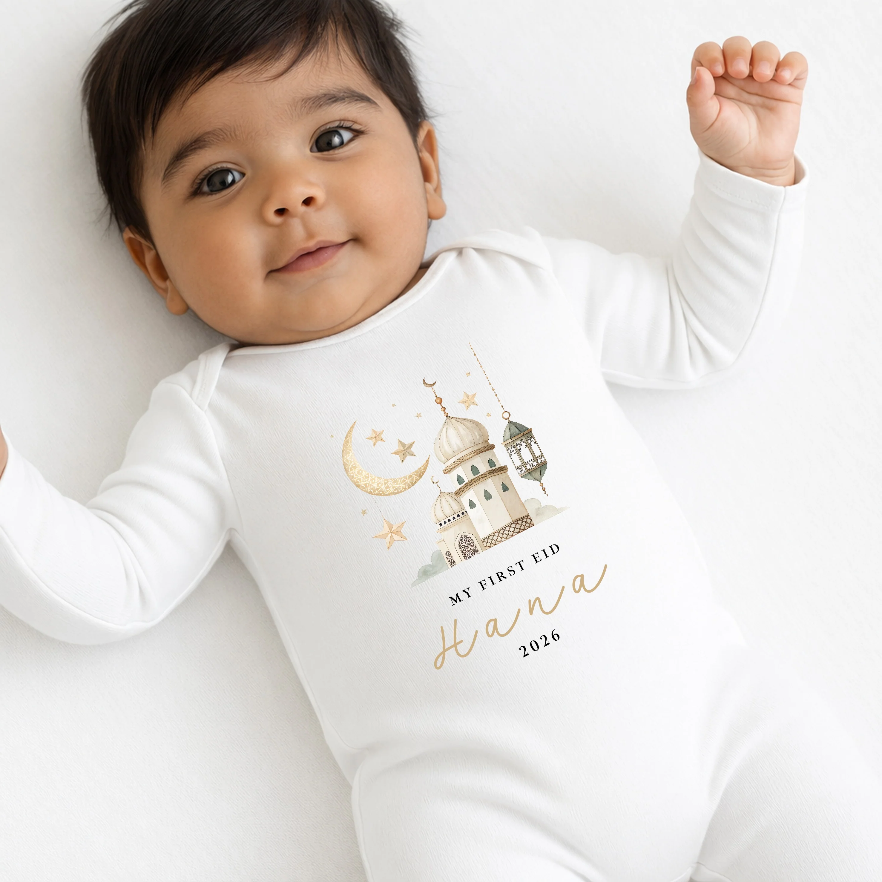 Personalised My First Eid Baby Grow, Vest or Bib - Image 7