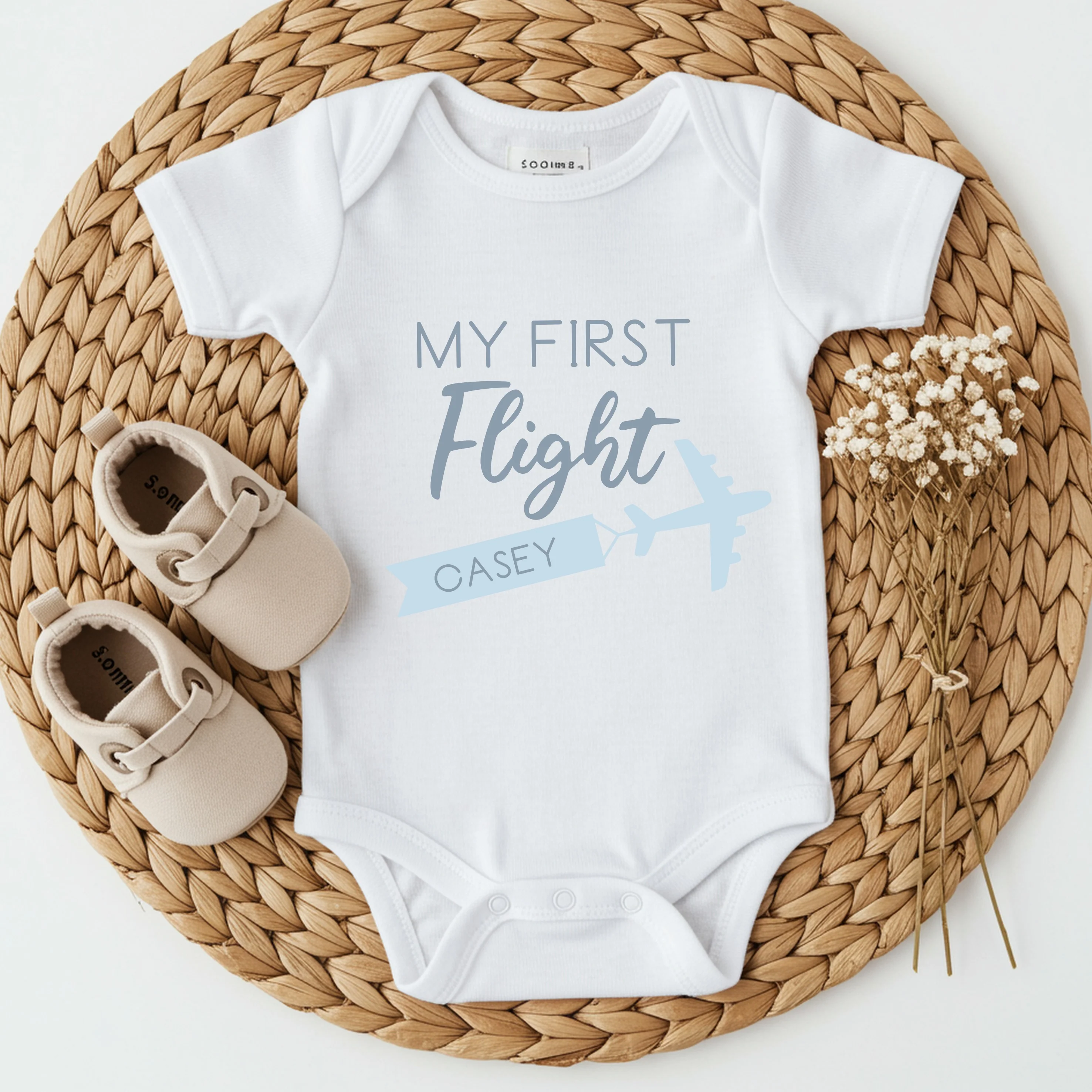Personalised My First Flight Baby Vest/T-shirt - Image 4