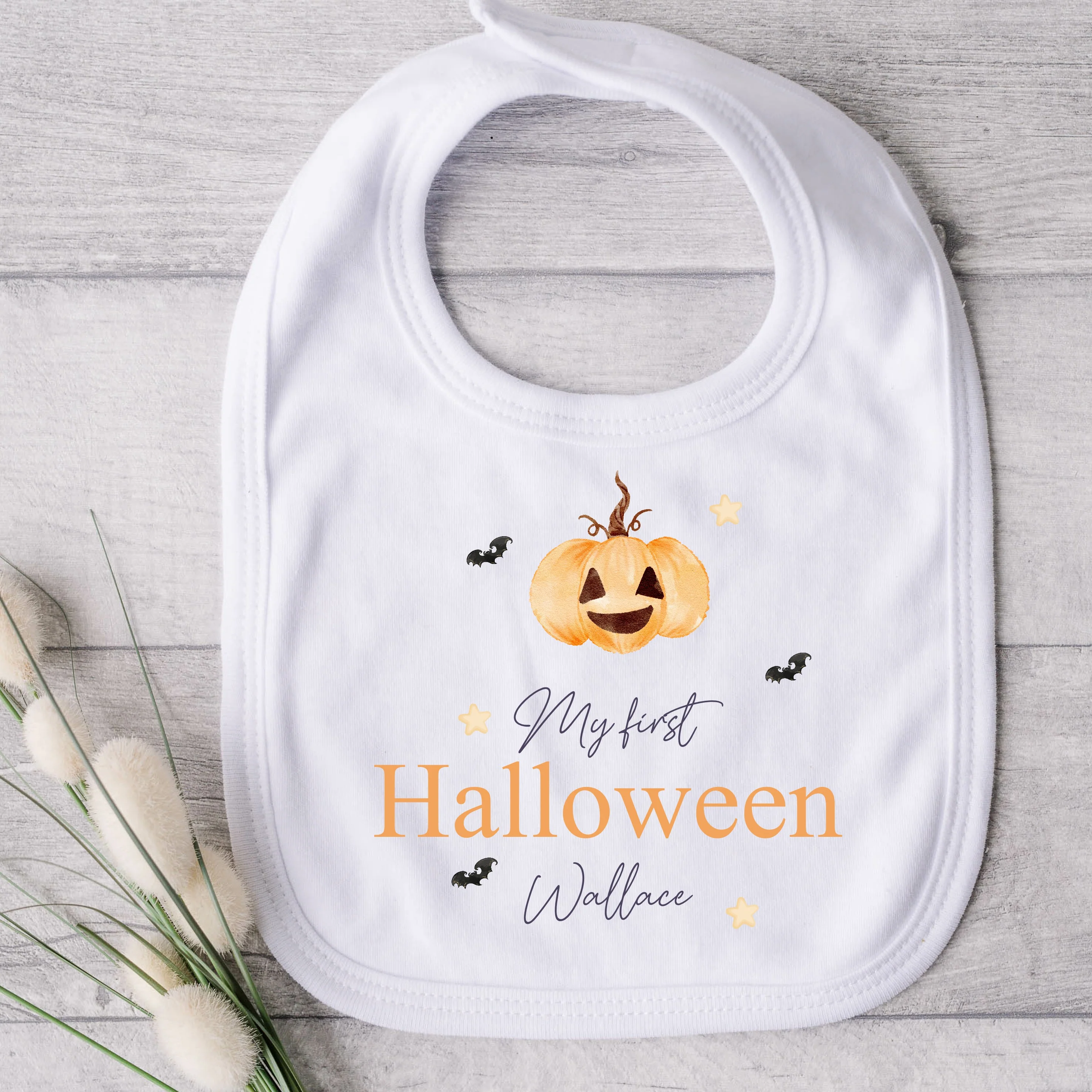 Personalised My First Halloween Pumpkin Babygrow/Vest/Bib - Image 3