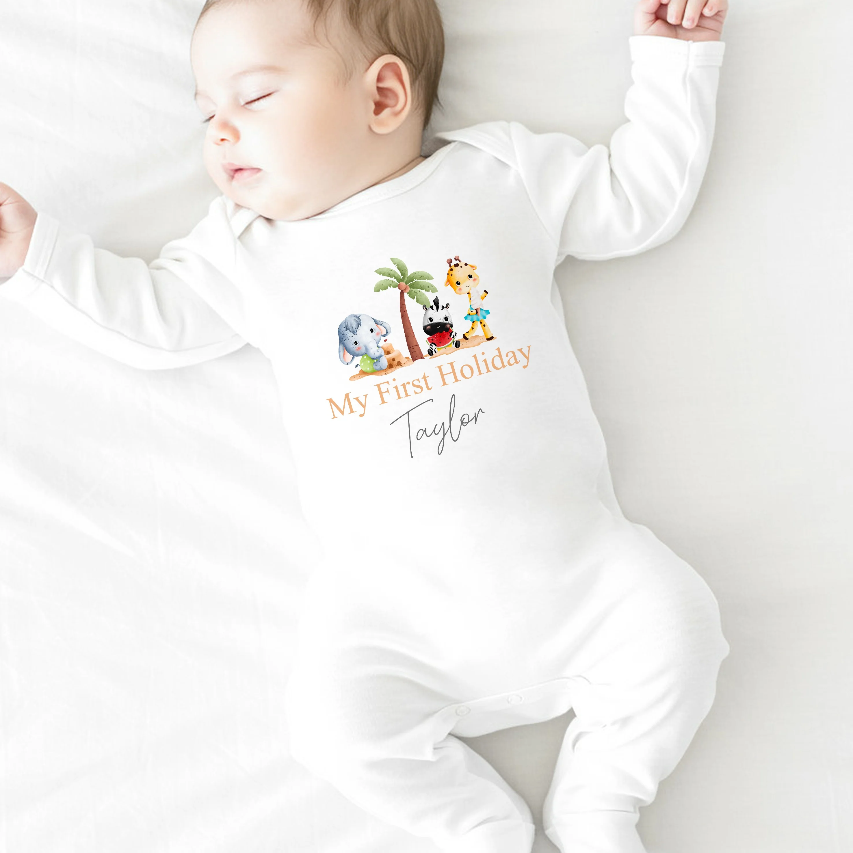 Personalised My First Holiday Animals Baby Vest/T-shirt - Image 5