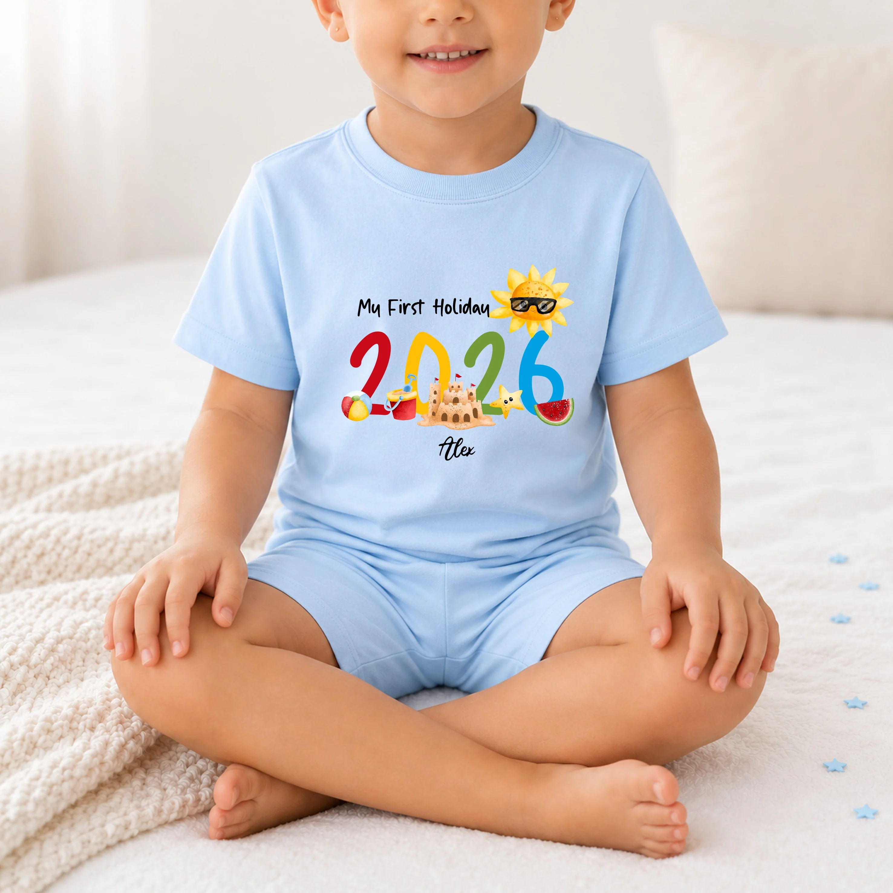 Personalised My First Holiday Toddler Short Set - Image 3