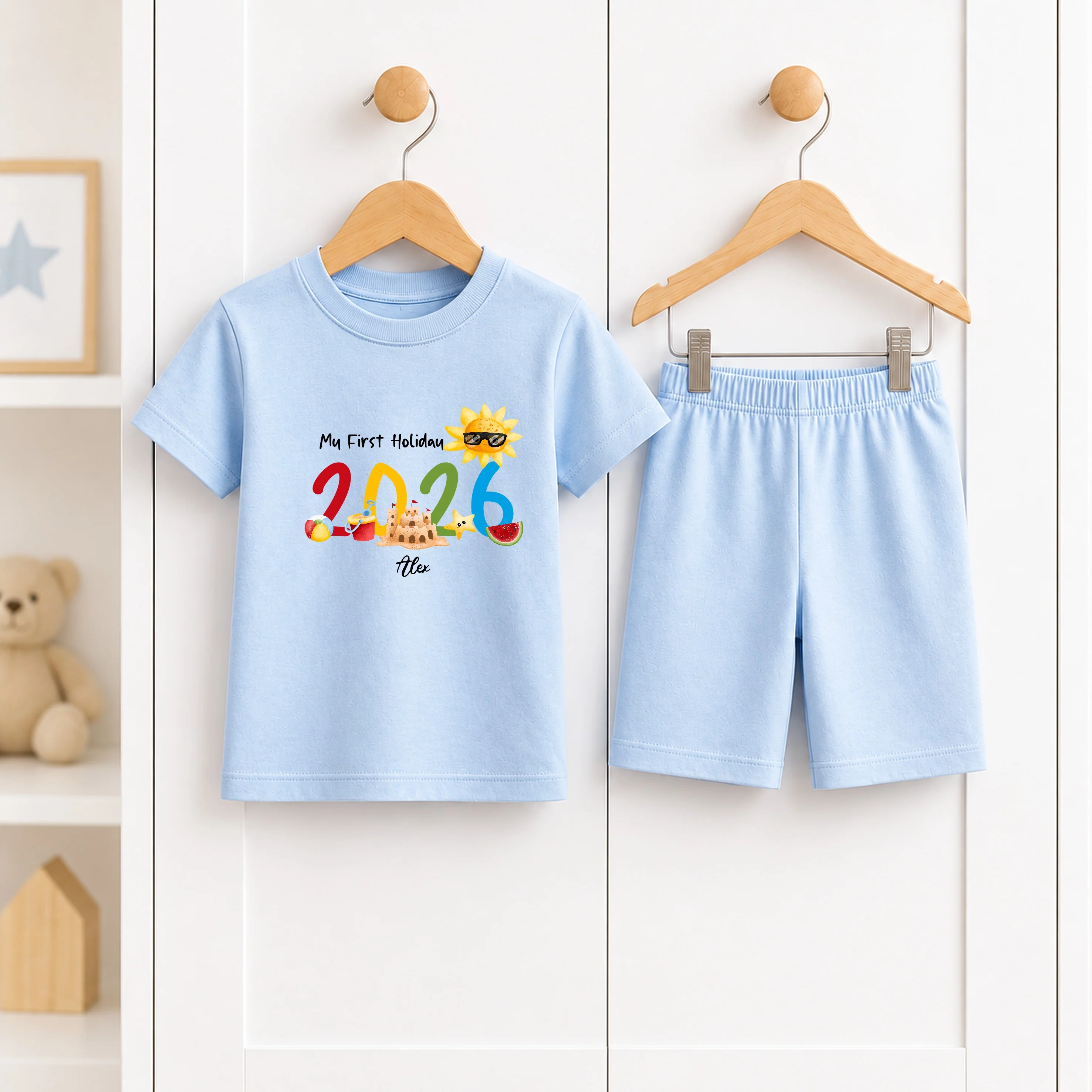 Personalised My First Holiday Toddler Short Set - Image 6