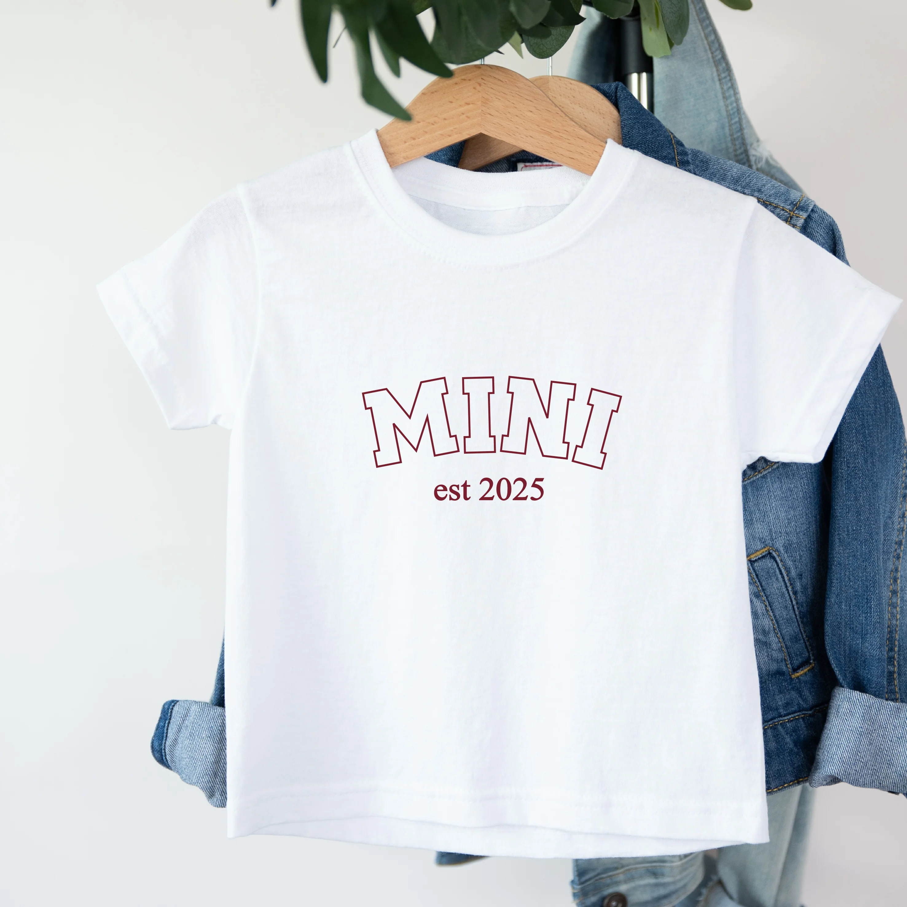 Personalised Nanny & Mini Est Maroon Matching Outfits - Image 4