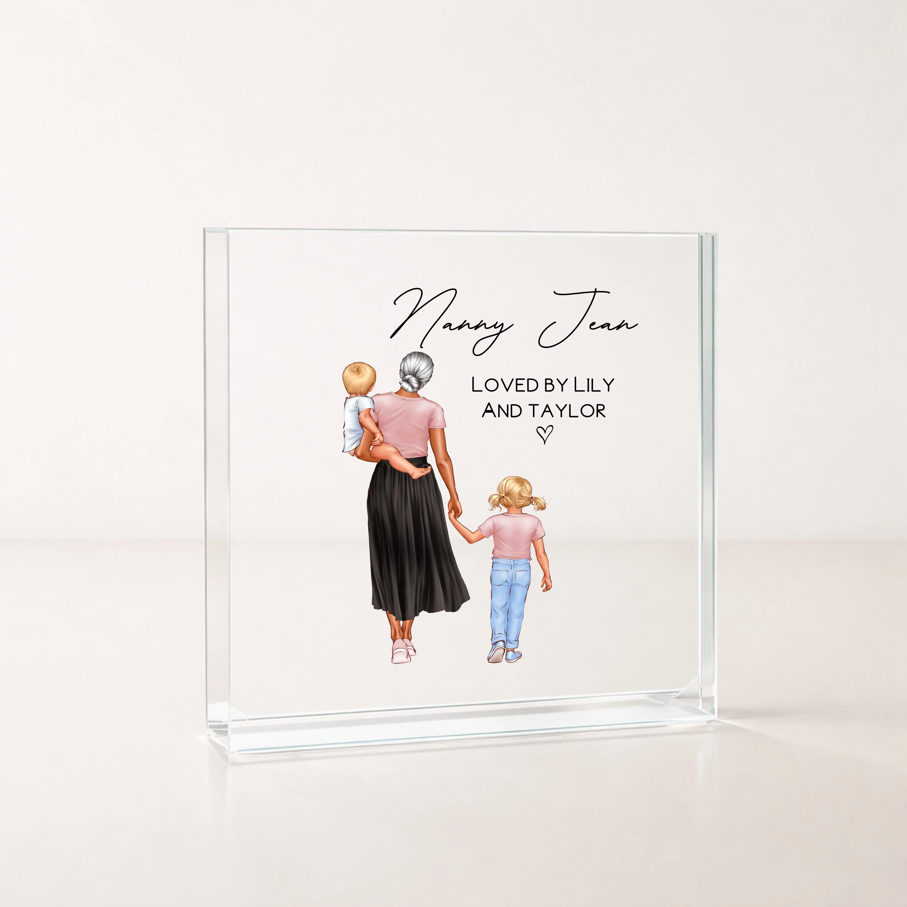 Personalised Nanny/Mummy Loved By Acrylic Block - Image 7