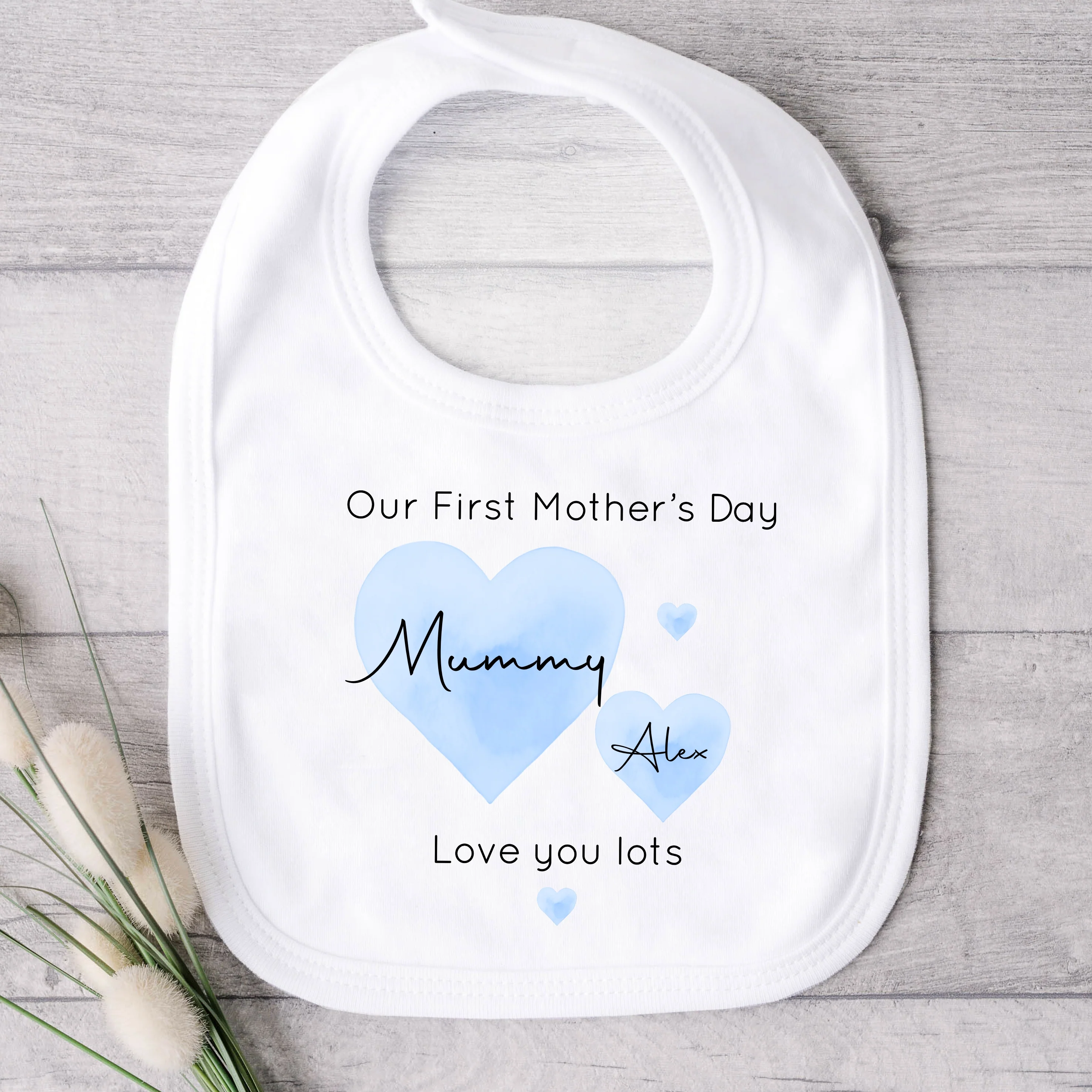 Personalised Our First Mother's Day Pink/Blue Babygrow/Vest - Image 3