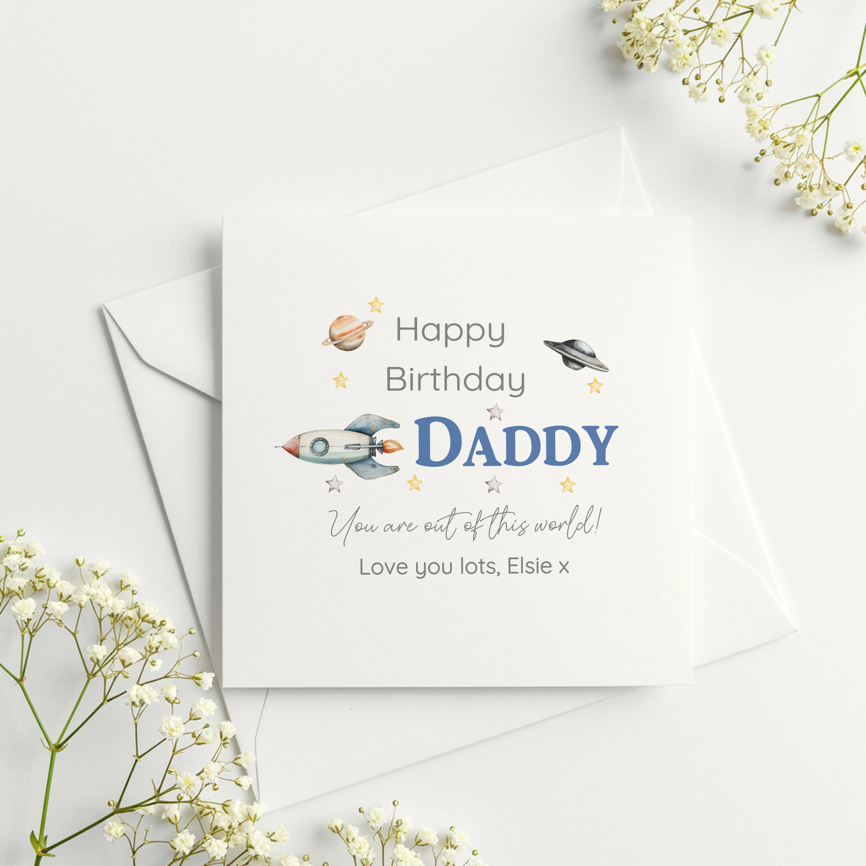 Personalised Out of This World Happy Birthday Daddy Card - Image 5