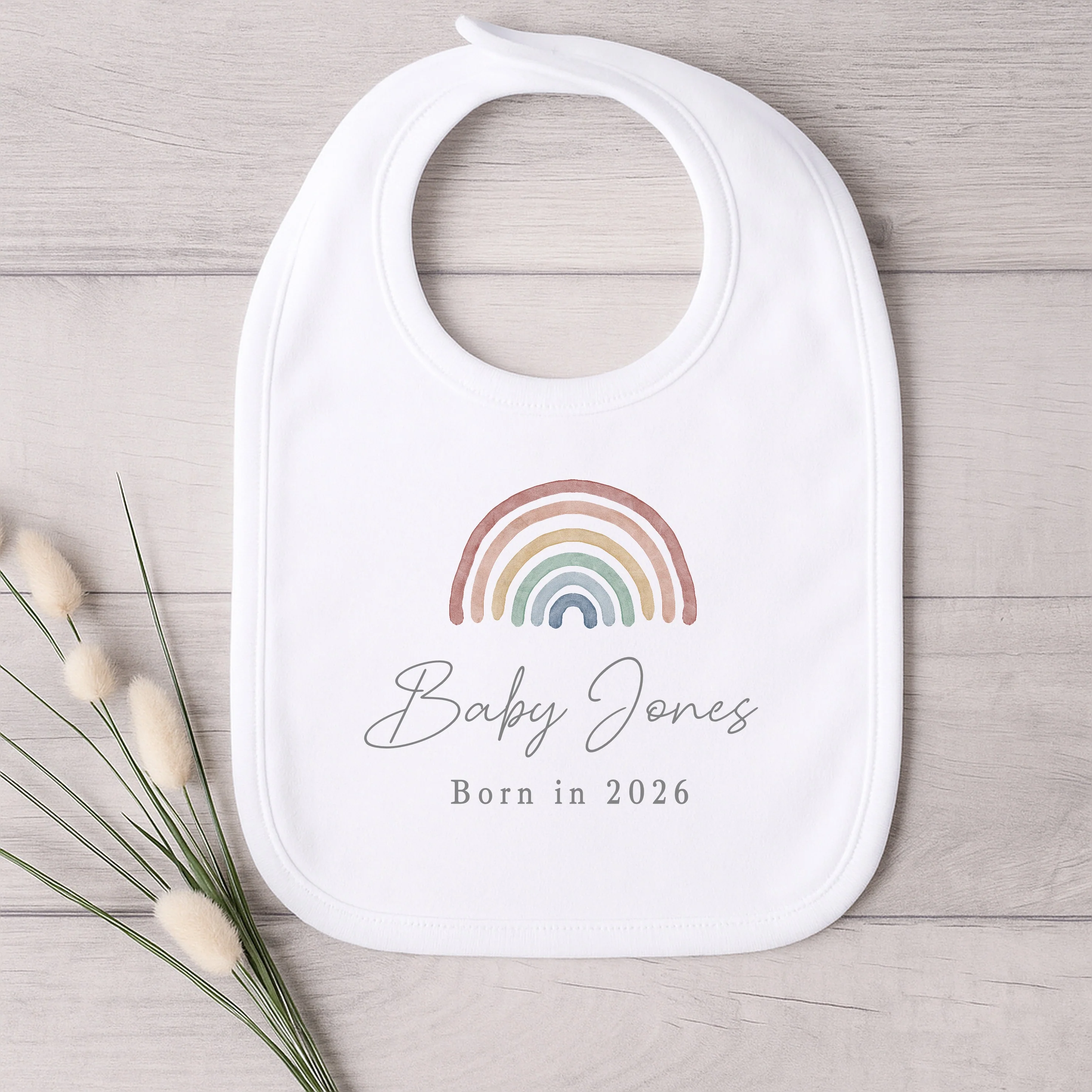 Personalised Pastel Rainbow Born in 2026 Hamper Gift Set - Image 3