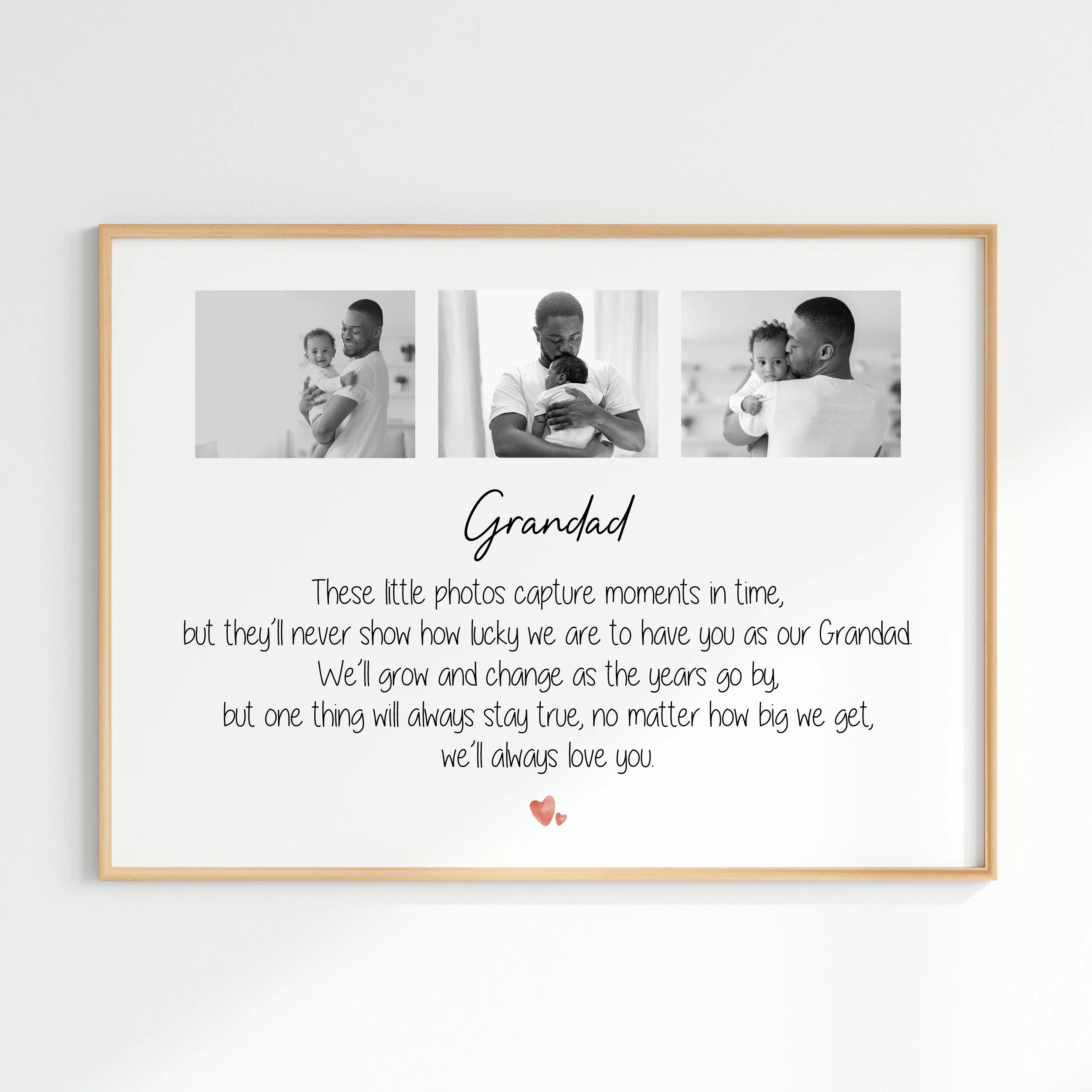 Personalised Photo Grandad We'll Always Love You Poster - Image 3