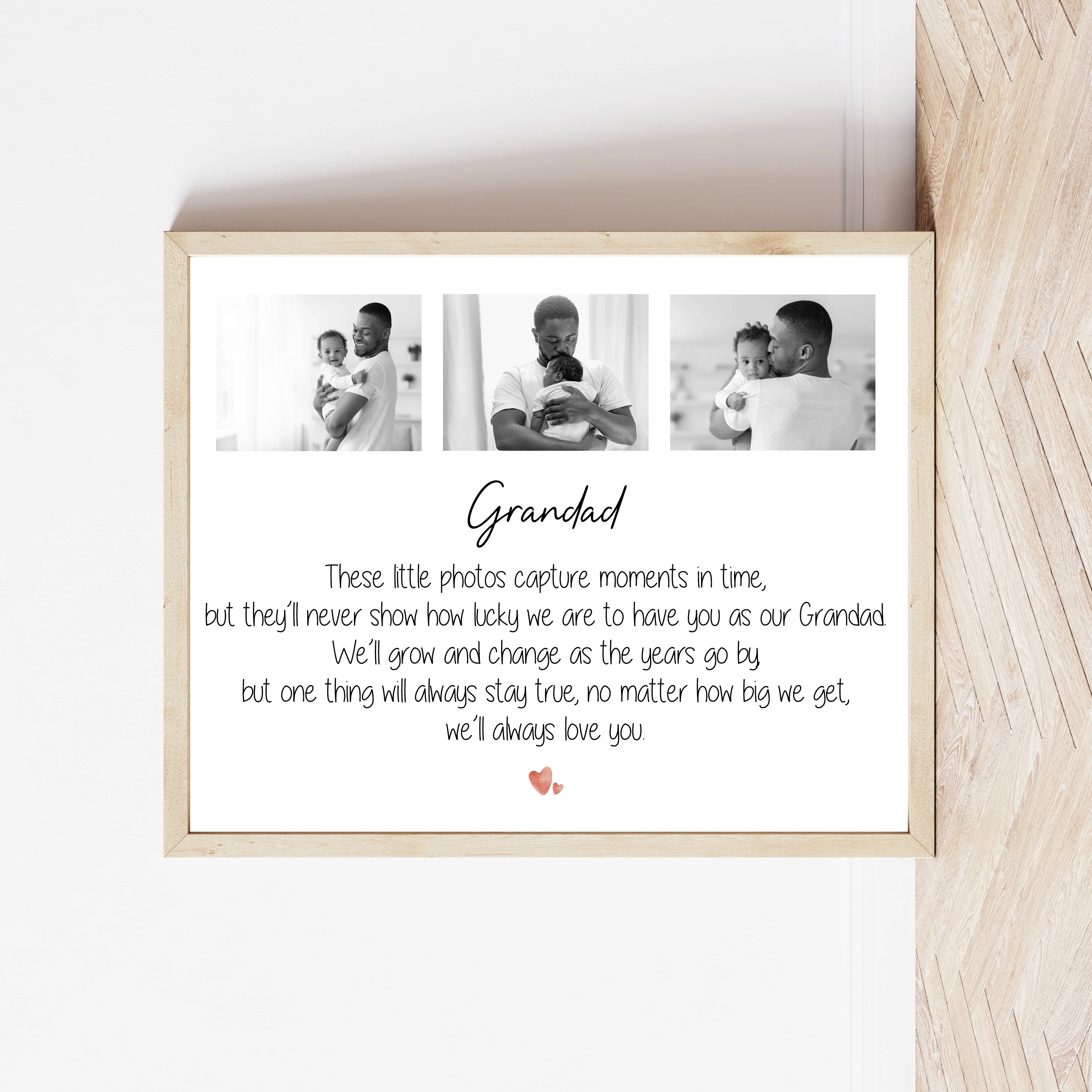 Personalised Photo Grandad We'll Always Love You Poster - Image 4